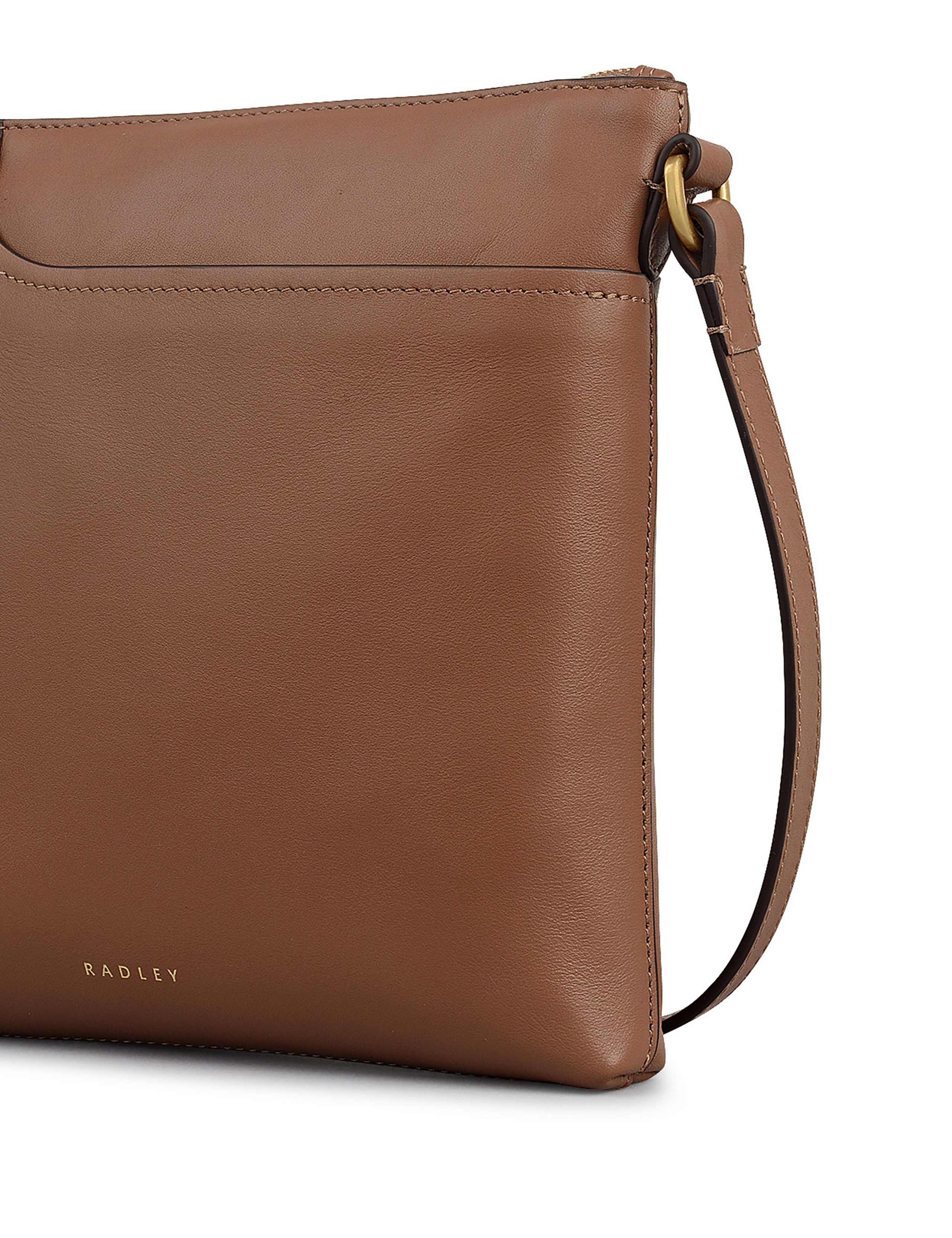 Leather Zip Detail Cross Body Bag 3 of 7