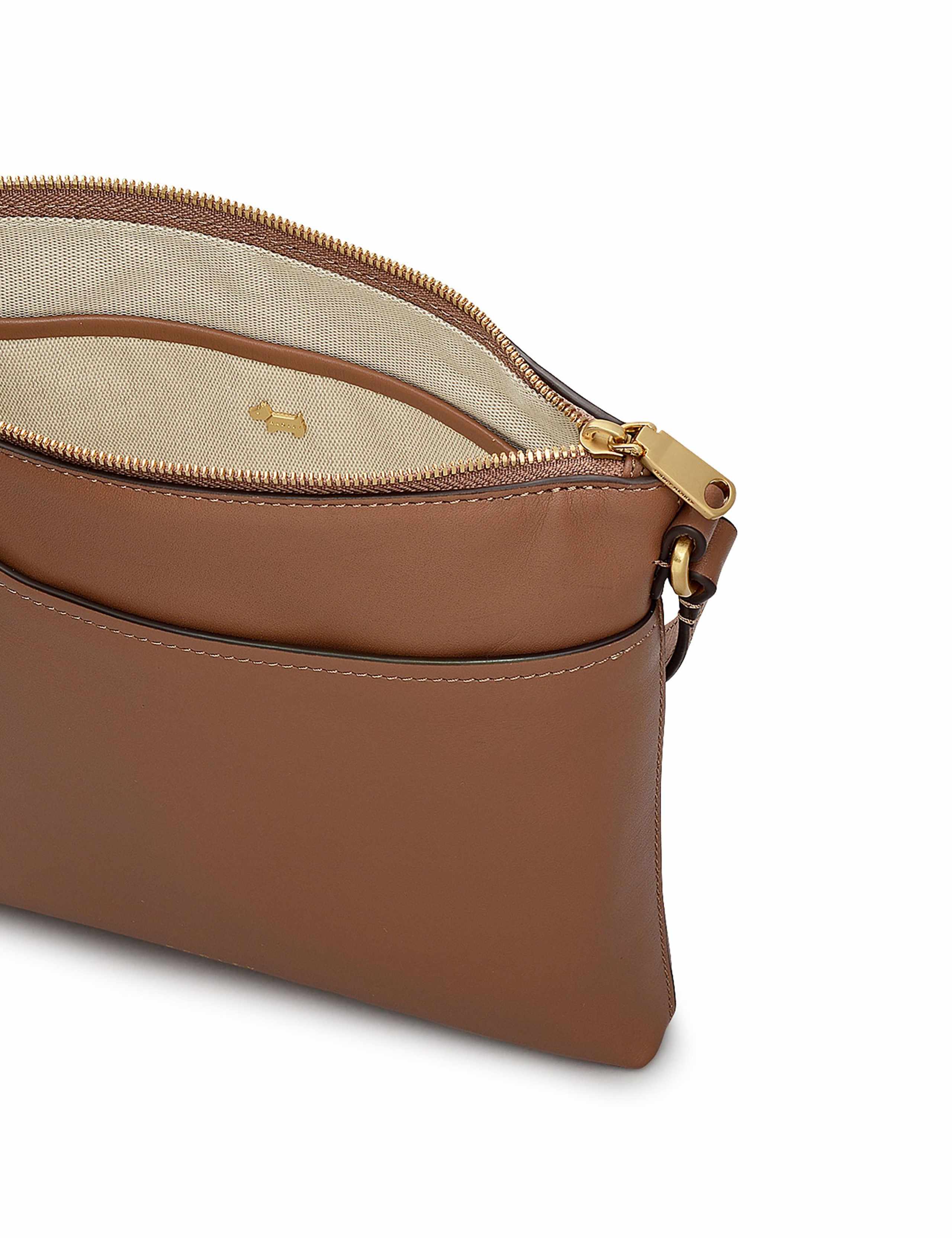 Leather Zip Detail Cross Body Bag 4 of 7