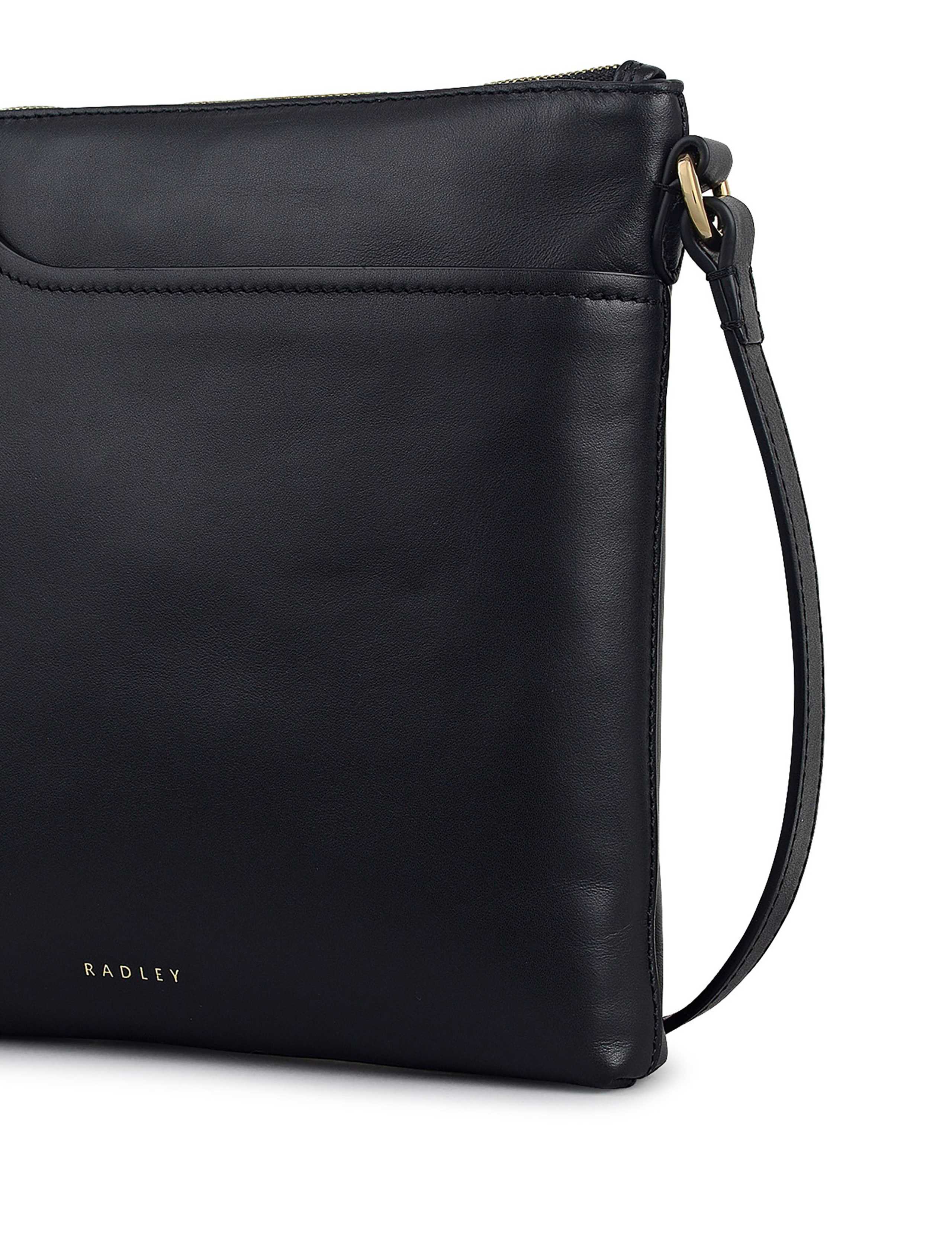 Leather Zip Detail Cross Body Bag 3 of 5