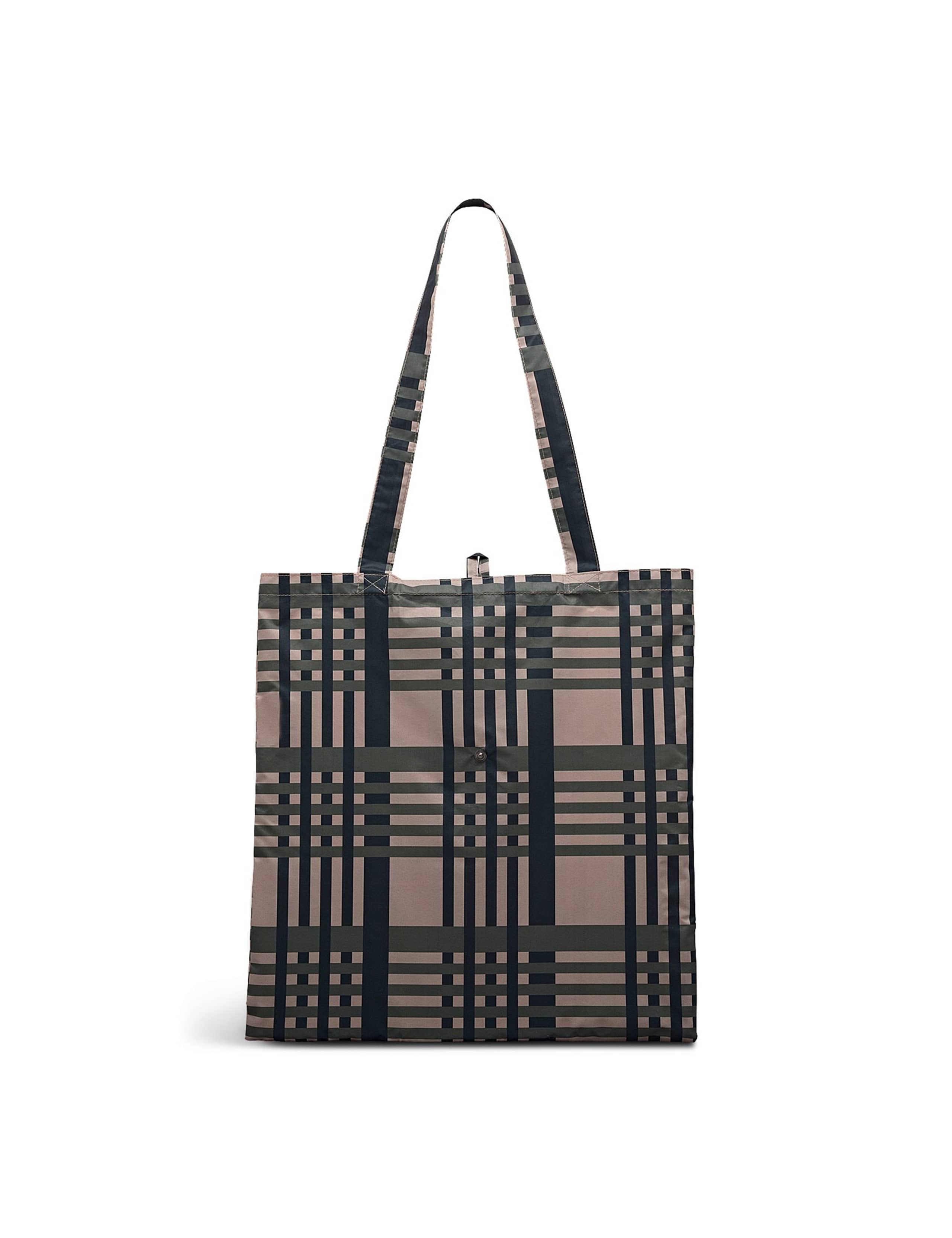 Checked Foldaway Tote Bag 2 of 4