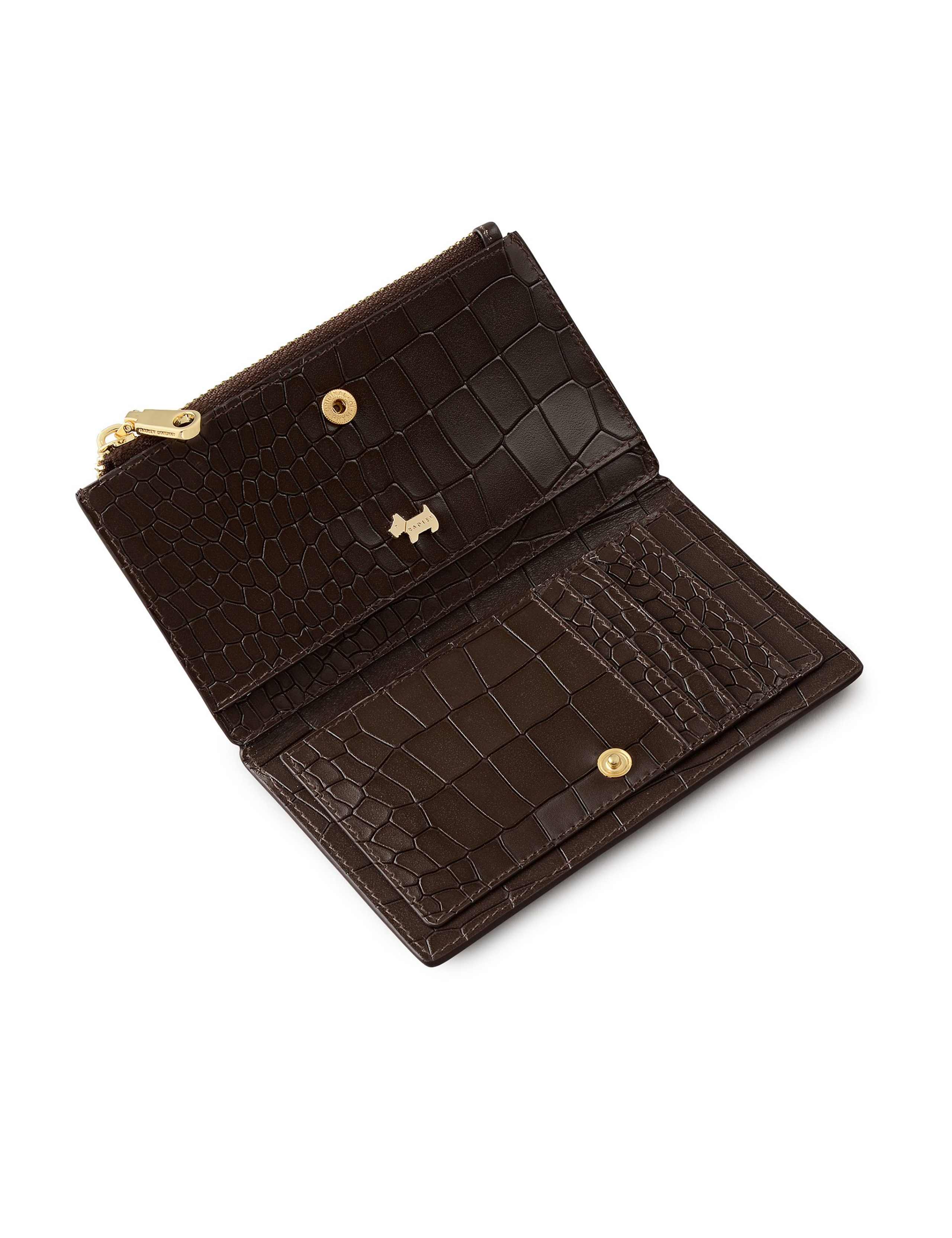 Leather Coin Street Faux Croc Purse 3 of 4
