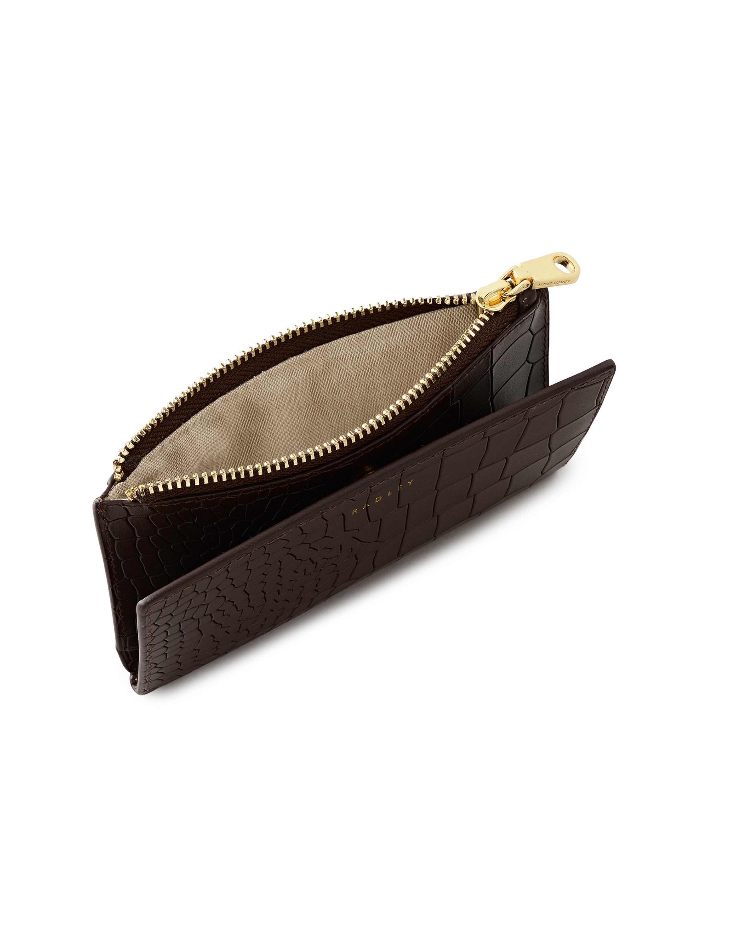 Leather Coin Street Faux Croc Purse 4 of 4