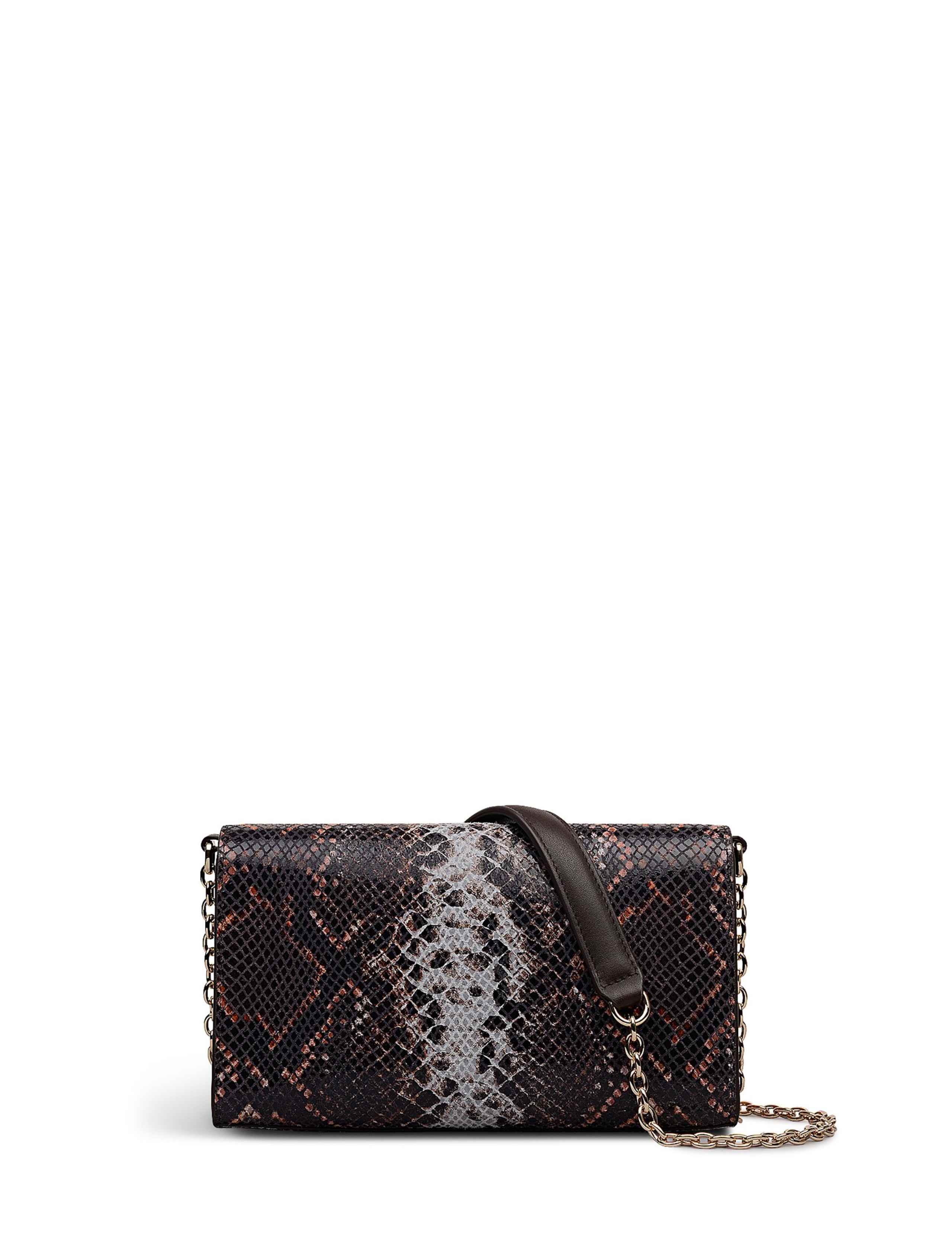 Leather Snake Effect Cross Body Bag 2 of 7