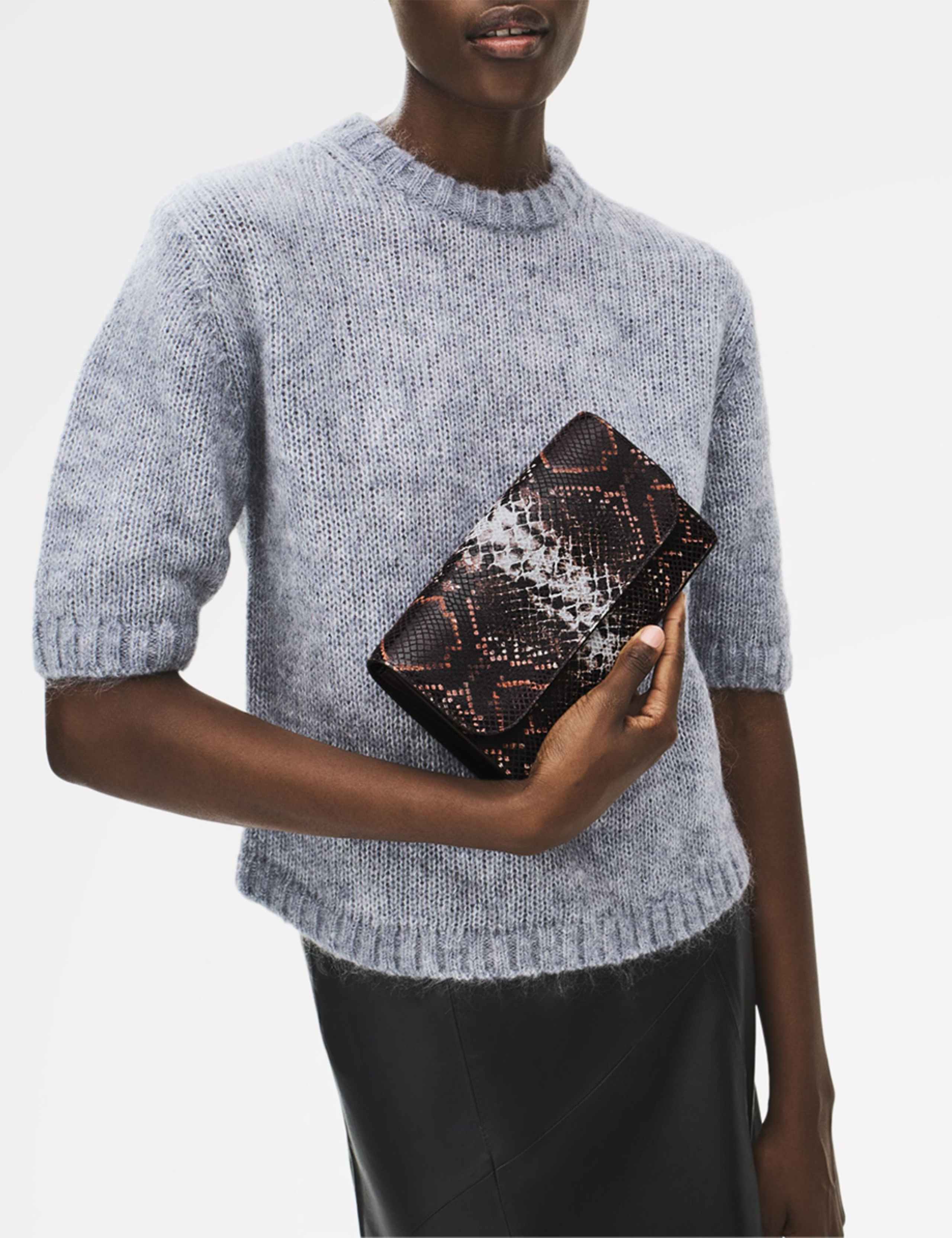 Leather Snake Effect Cross Body Bag 3 of 7