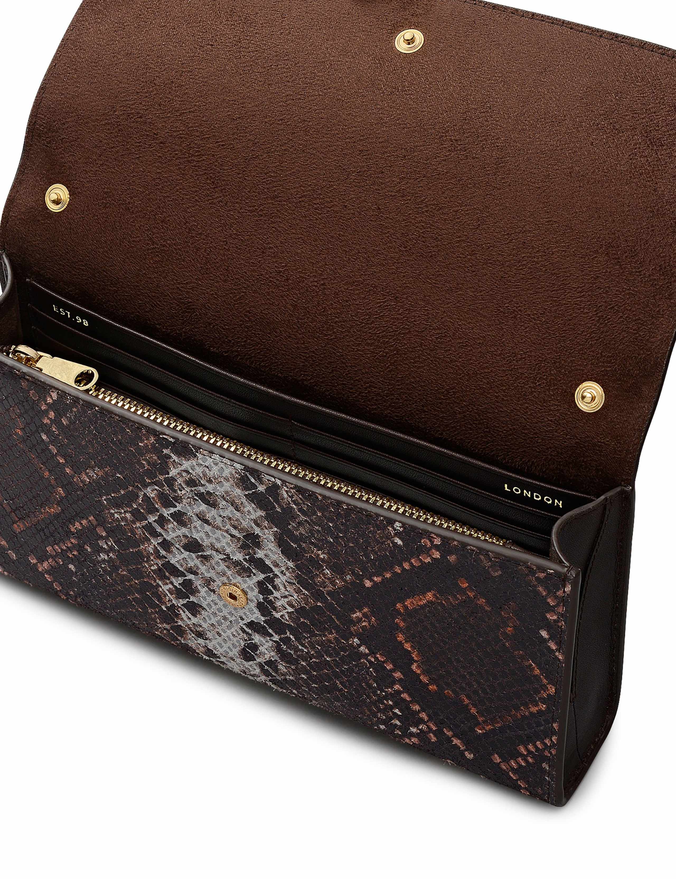Leather Snake Effect Cross Body Bag 6 of 7