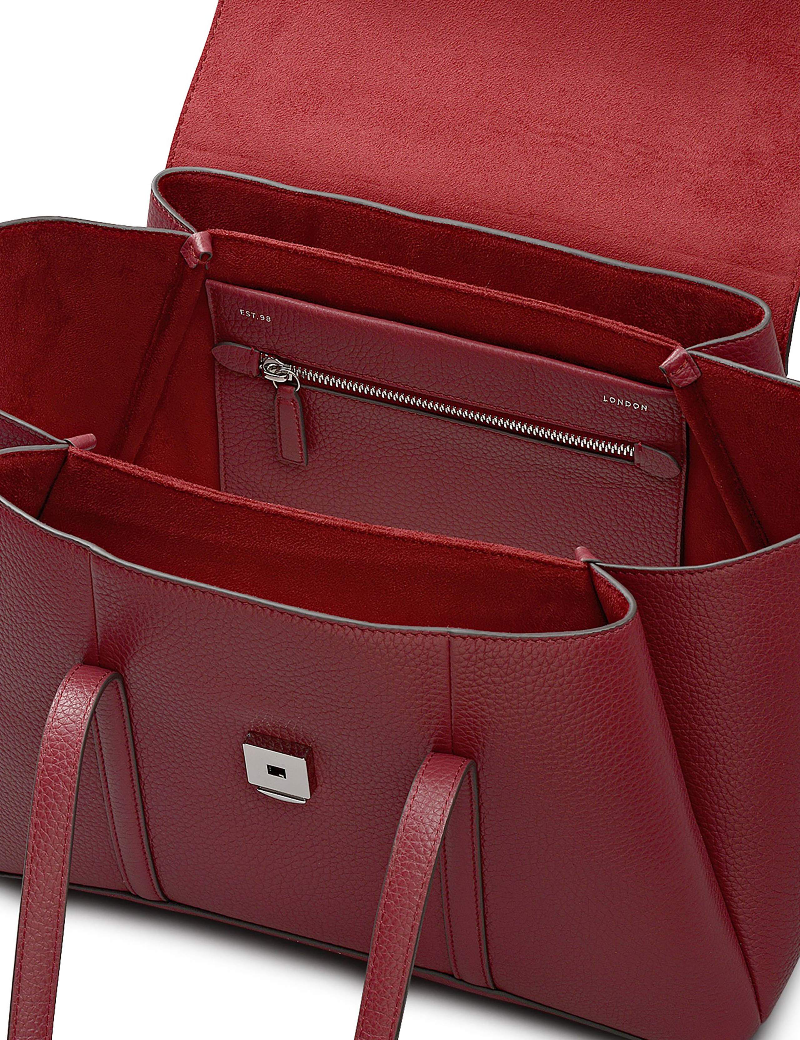 Leather Chancery Flapover Shoulder Bag 3 of 6