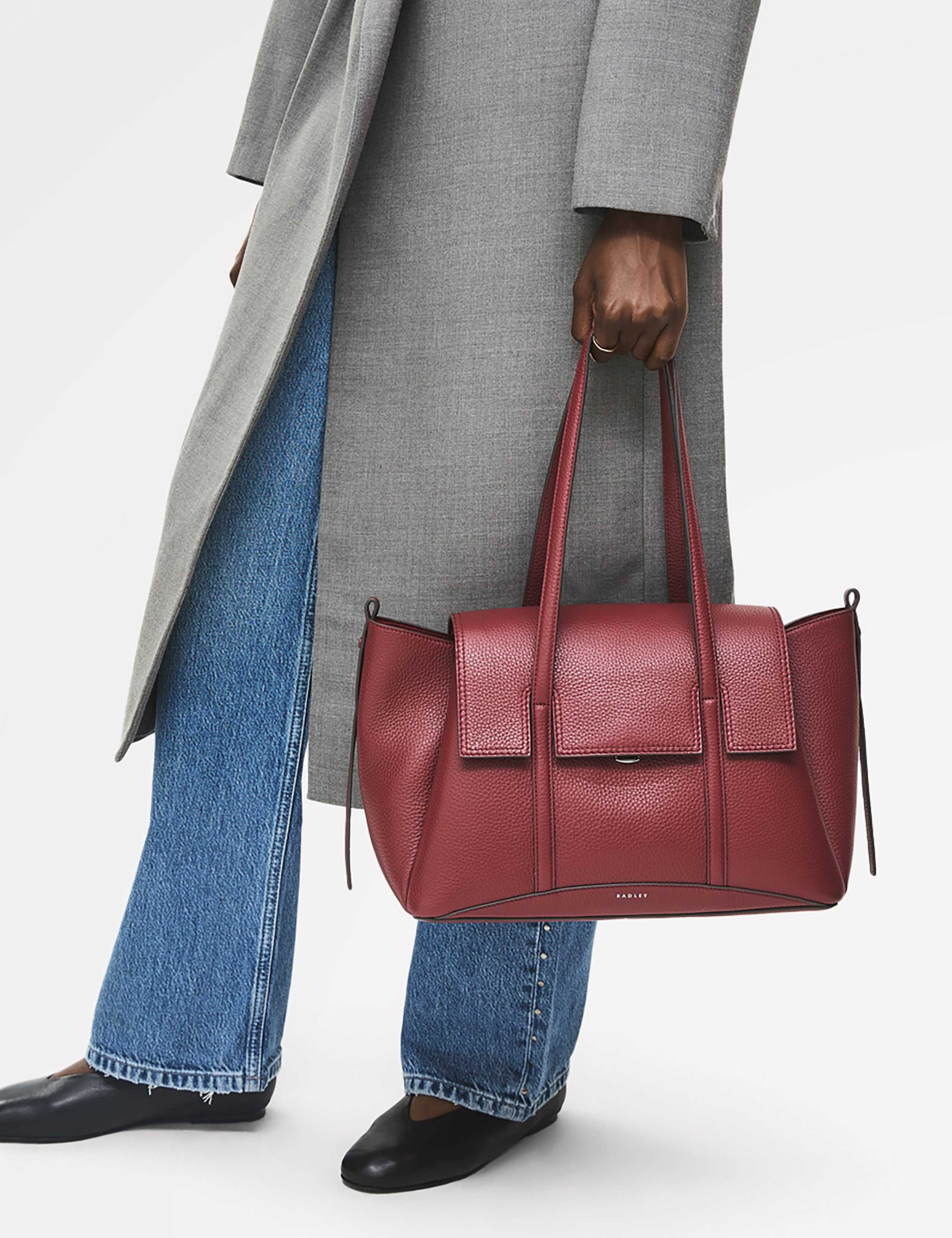 Leather Chancery Flapover Shoulder Bag 5 of 6