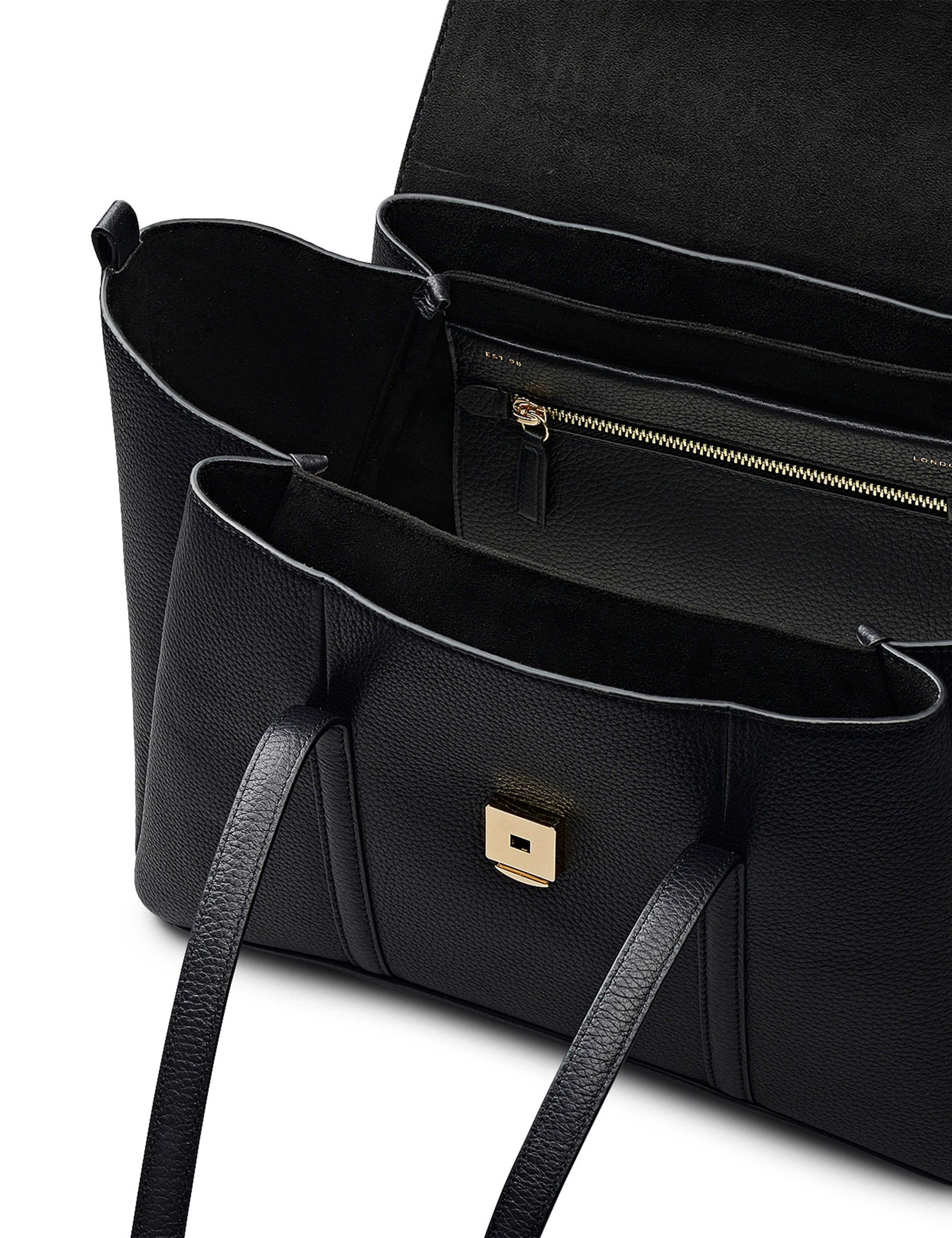 Leather Chancery Flapover Shoulder Bag 2 of 4