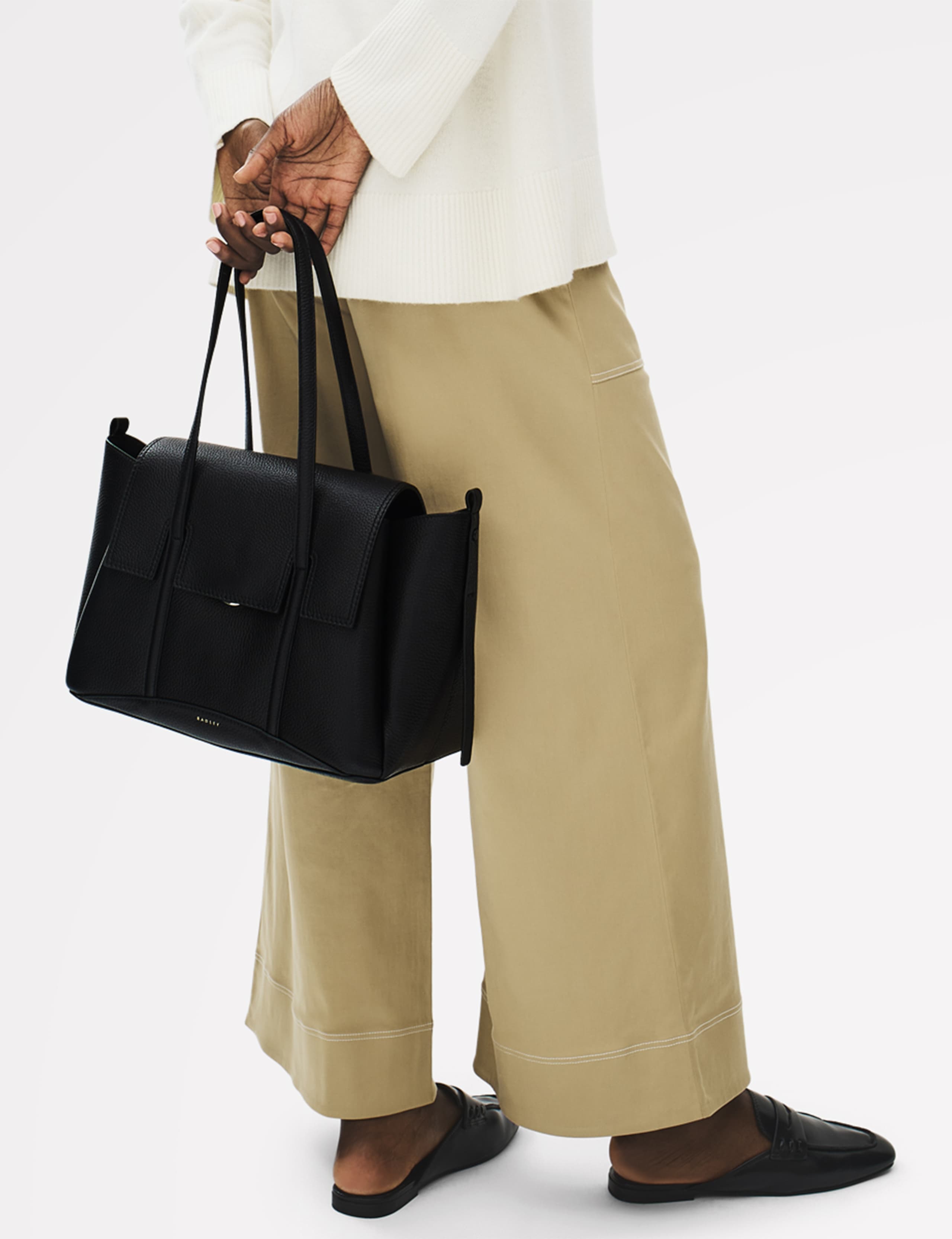 Leather Chancery Flapover Shoulder Bag 7 of 7