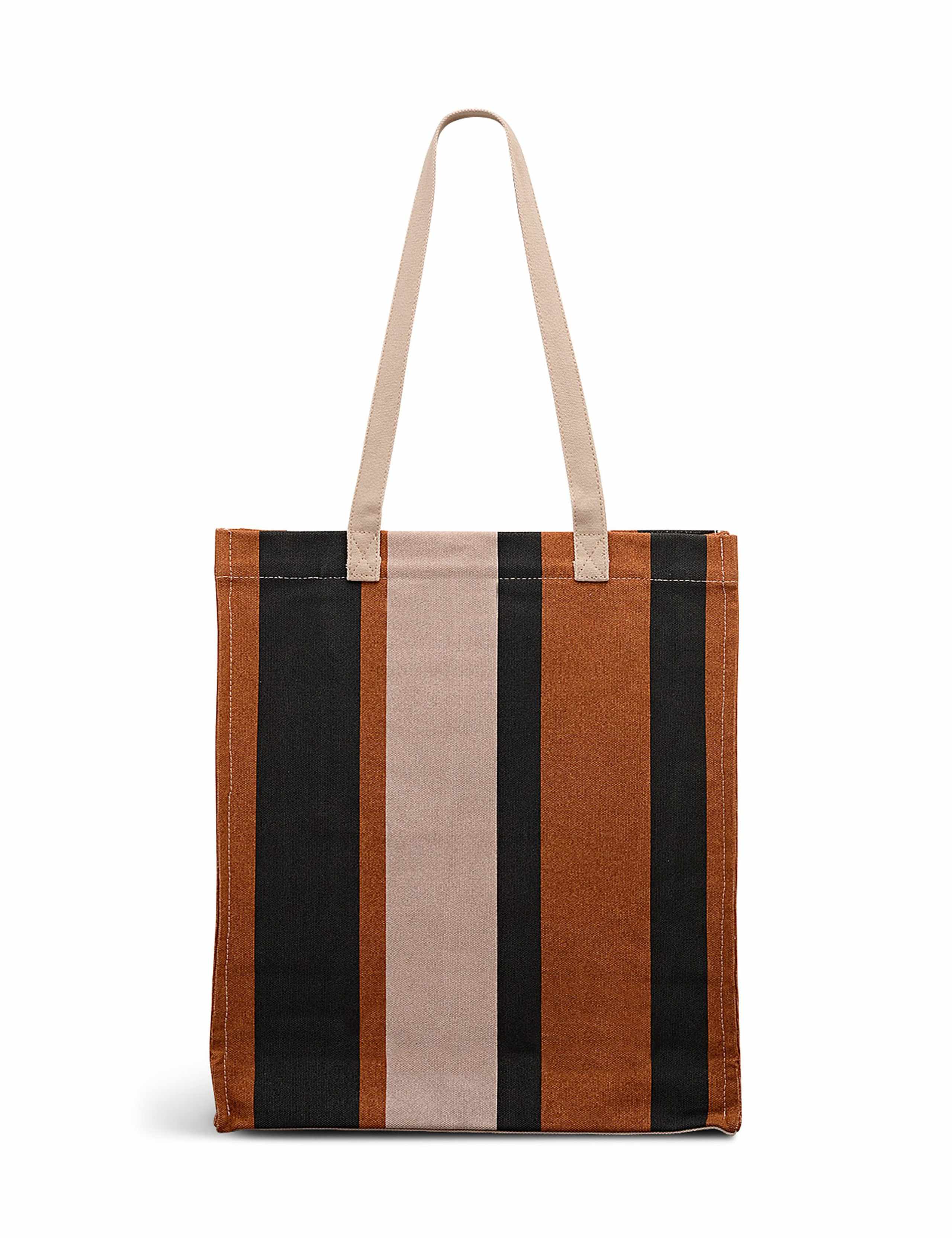 Canvas Striped Open Top Tote 2 of 4