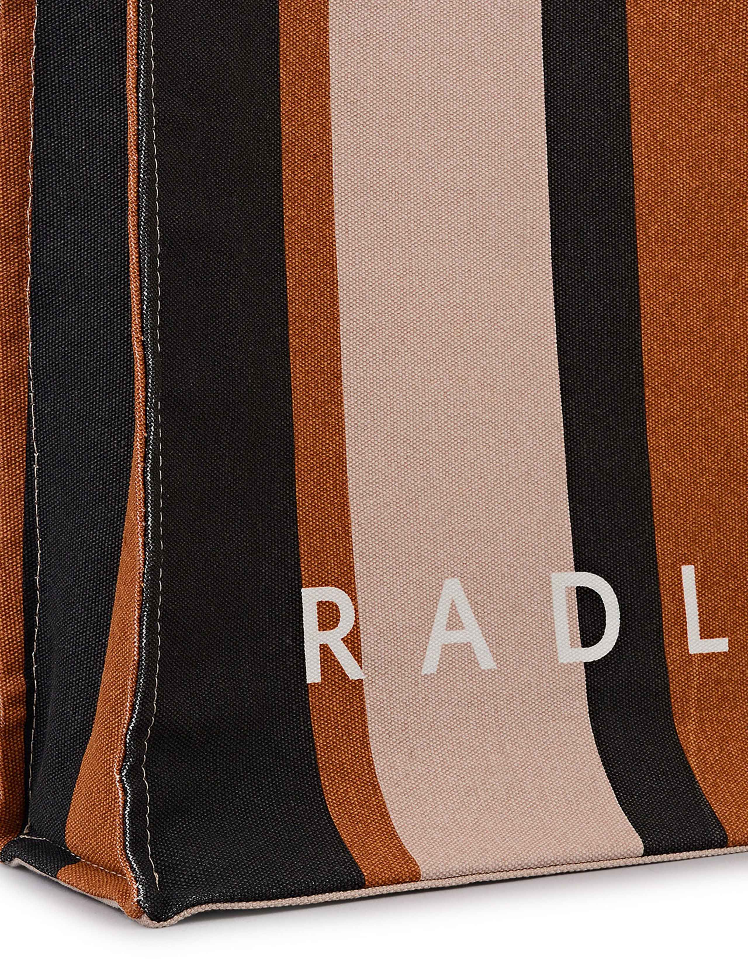 Canvas Striped Open Top Tote 4 of 4