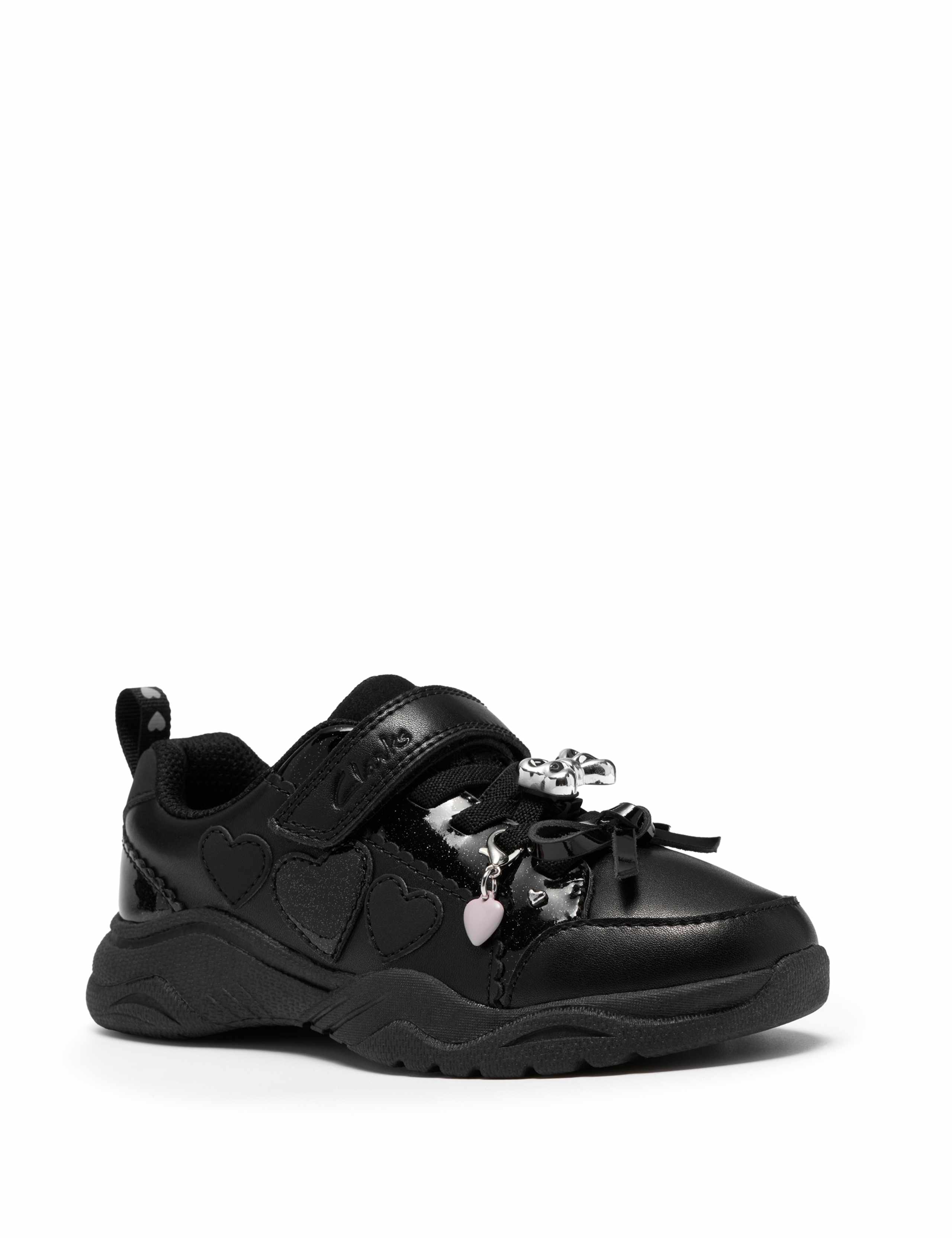 Kids' Leather Riptape School Shoes (13½ Small - 2½ Large) 2 of 6
