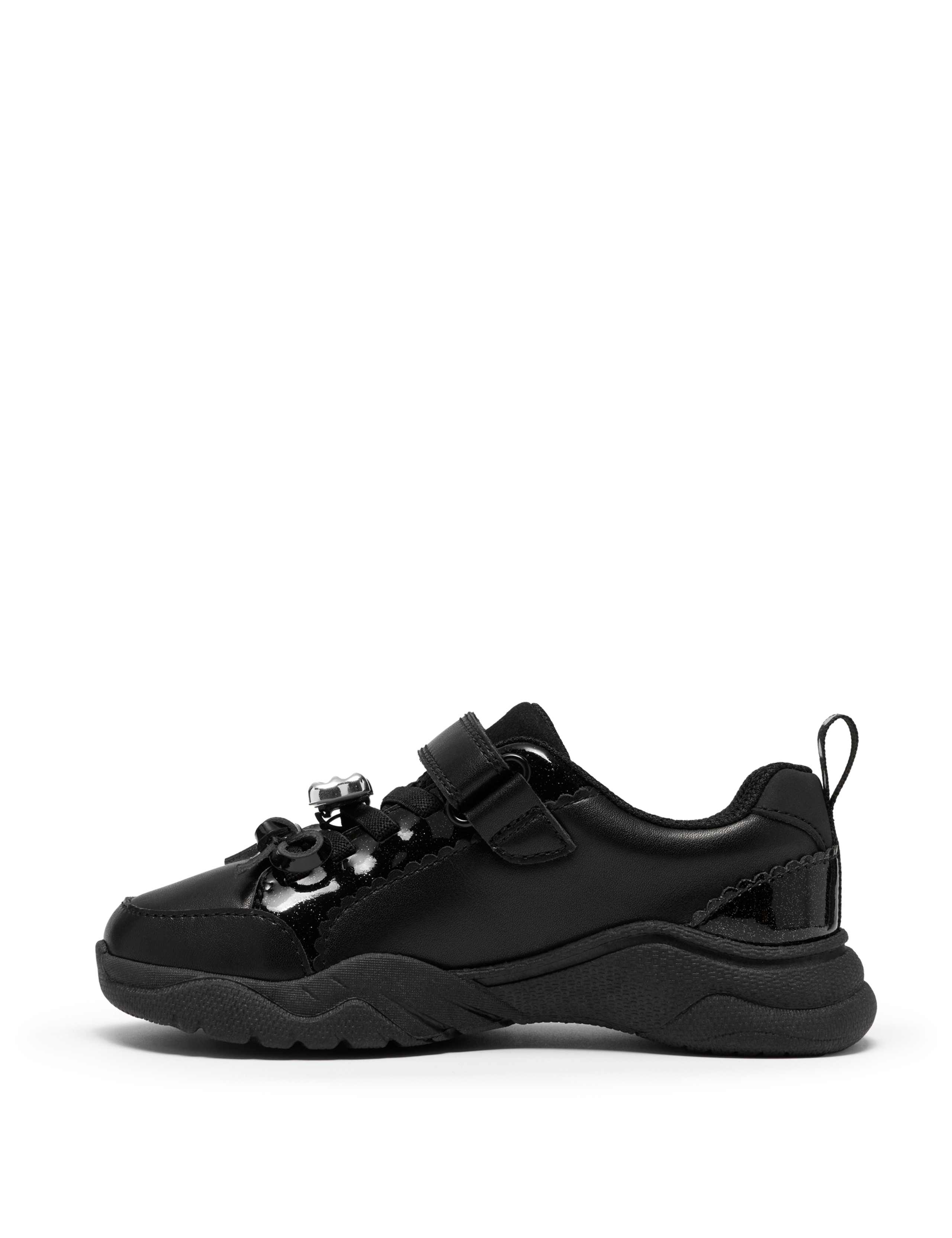 Kids' Leather Riptape School Shoes (13½ Small - 2½ Large) 4 of 6