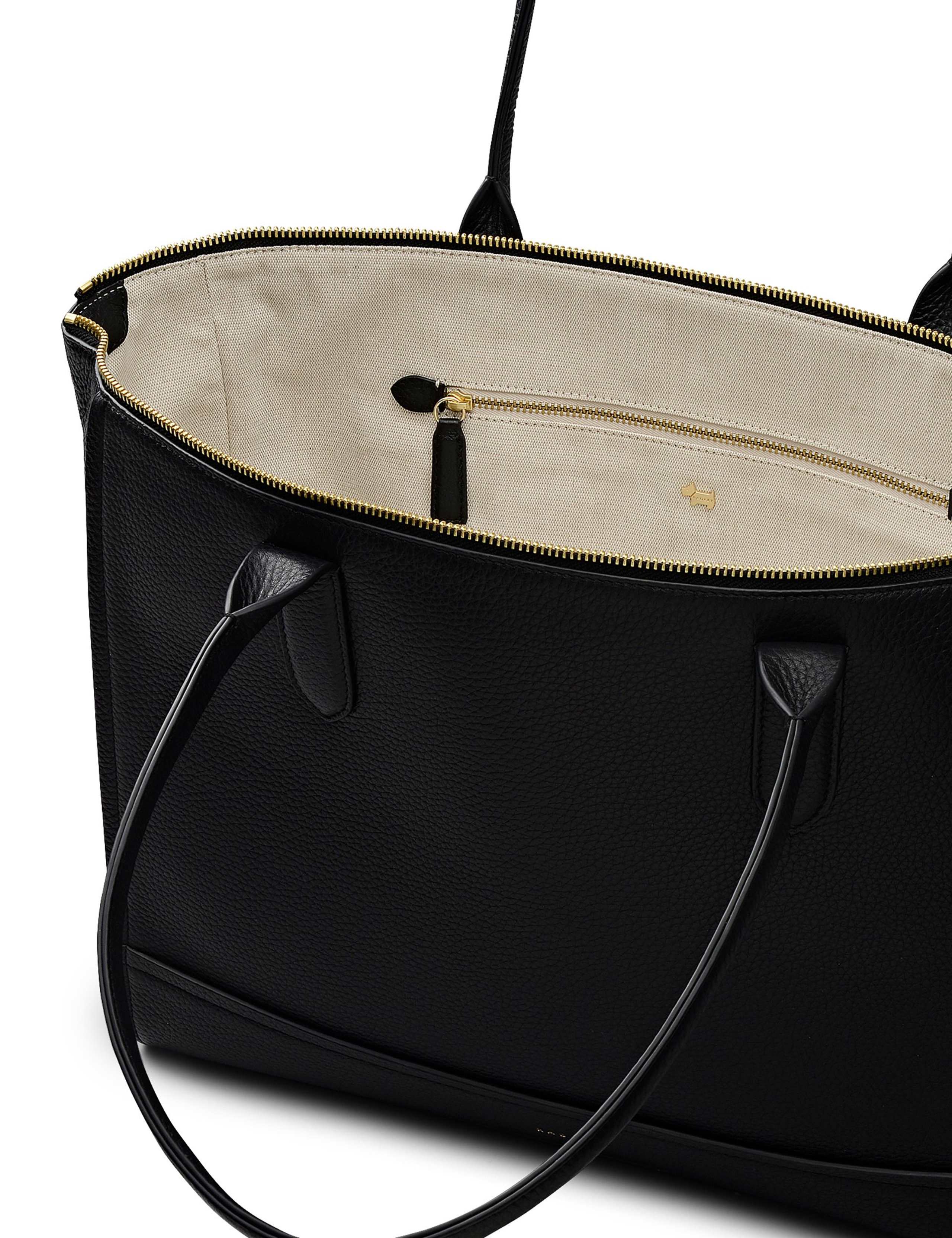 Leather Oak Street Zip Top Tote Bag 2 of 4
