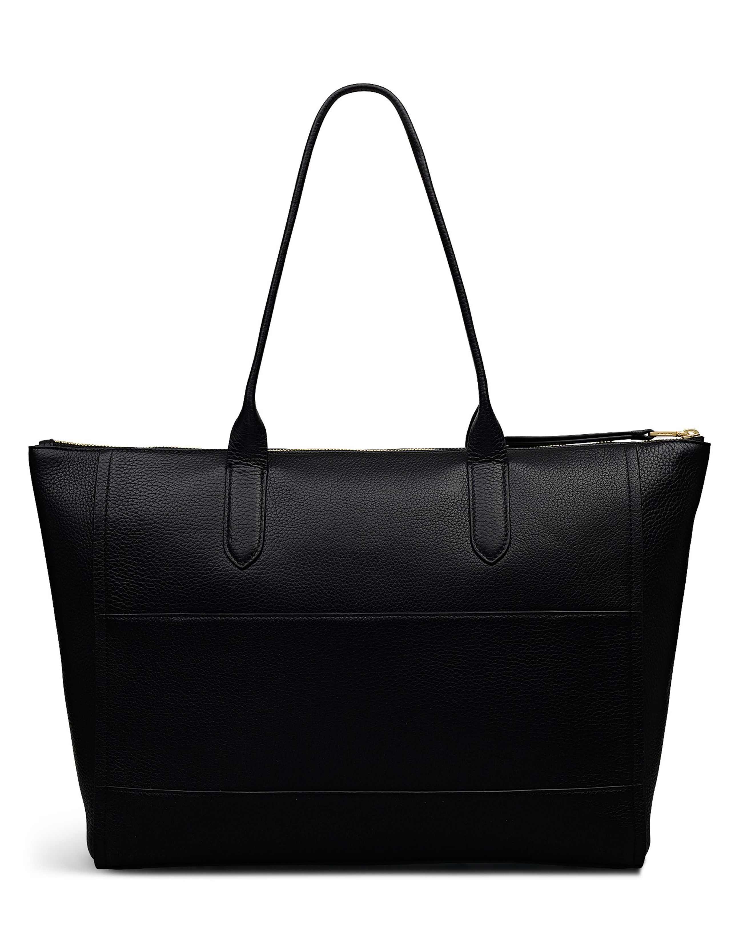 Leather Oak Street Zip Top Tote Bag 4 of 4