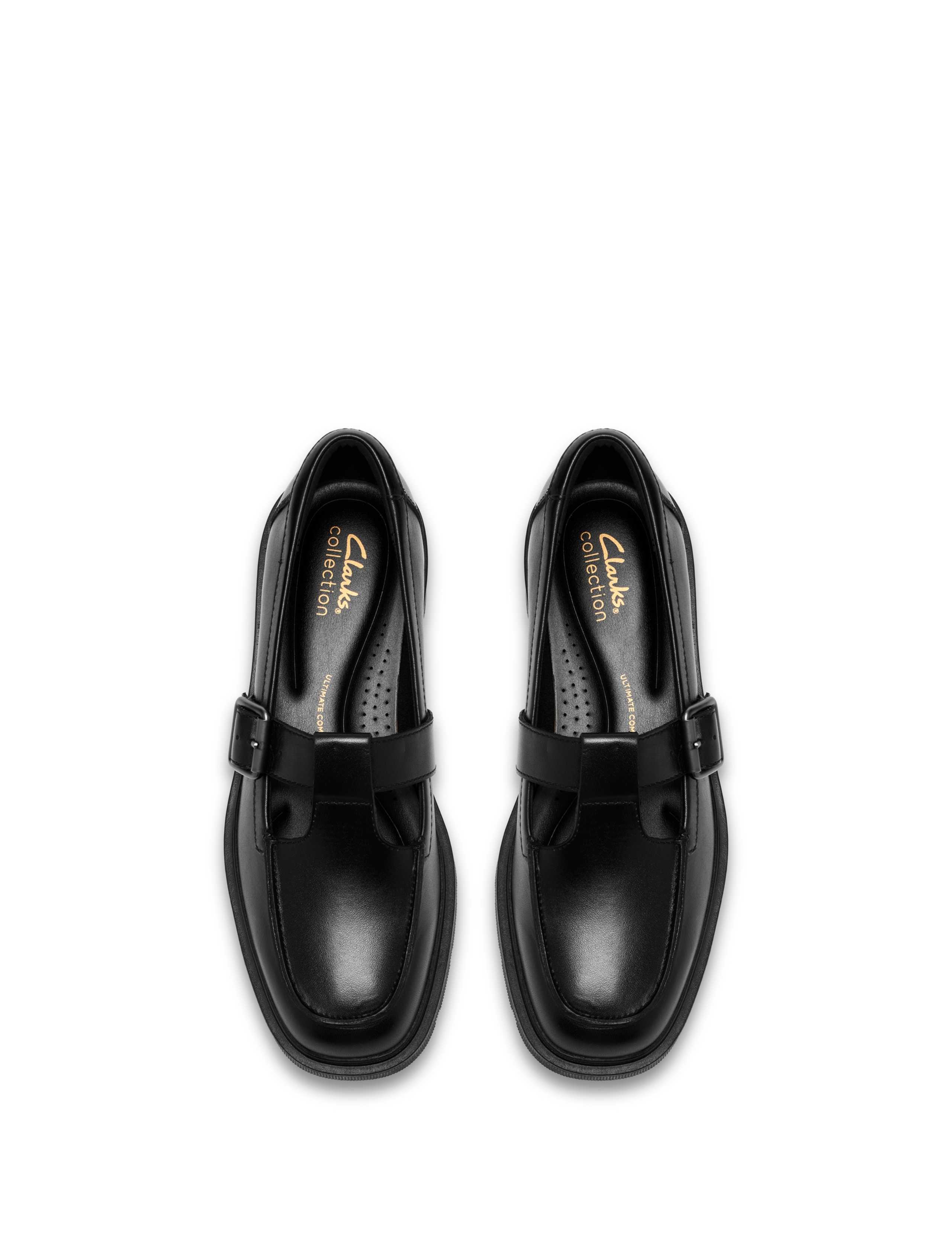 Leather T-Bar Chunky Platform Loafers 4 of 6