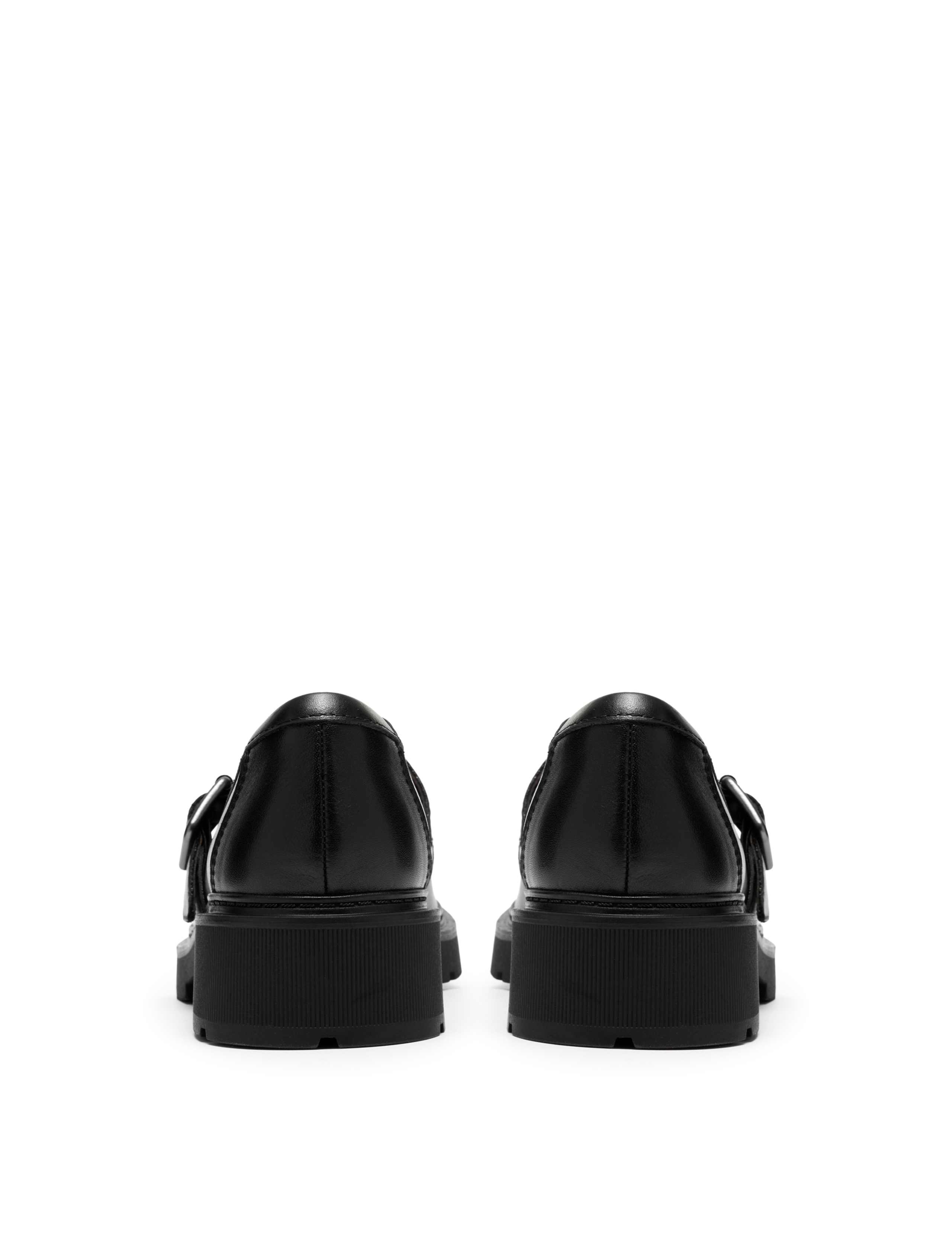 Leather T-Bar Chunky Platform Loafers 5 of 6