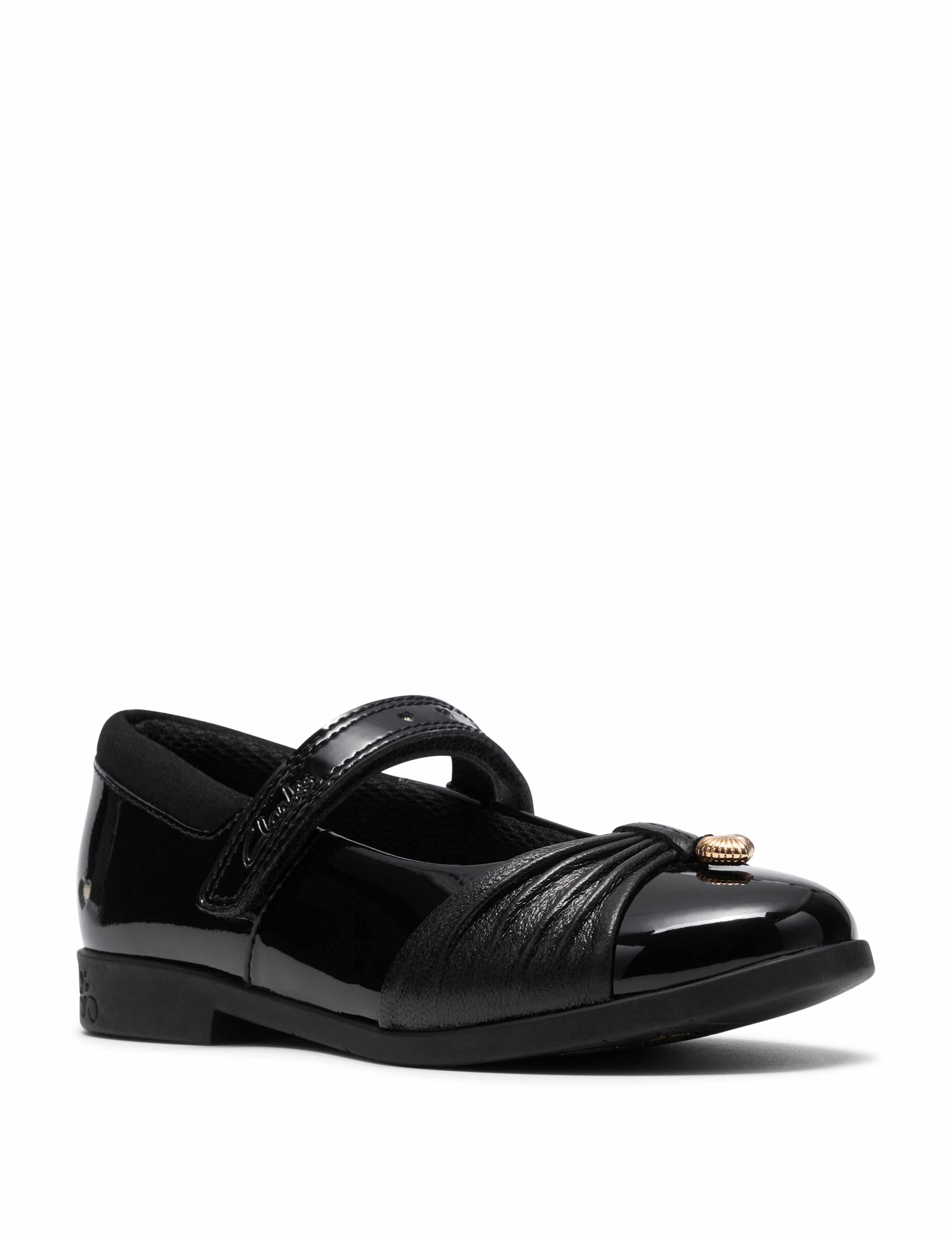 Kids' Leather Riptape Mary Jane School Shoes (13½ Small - 2½ Large) 2 of 6