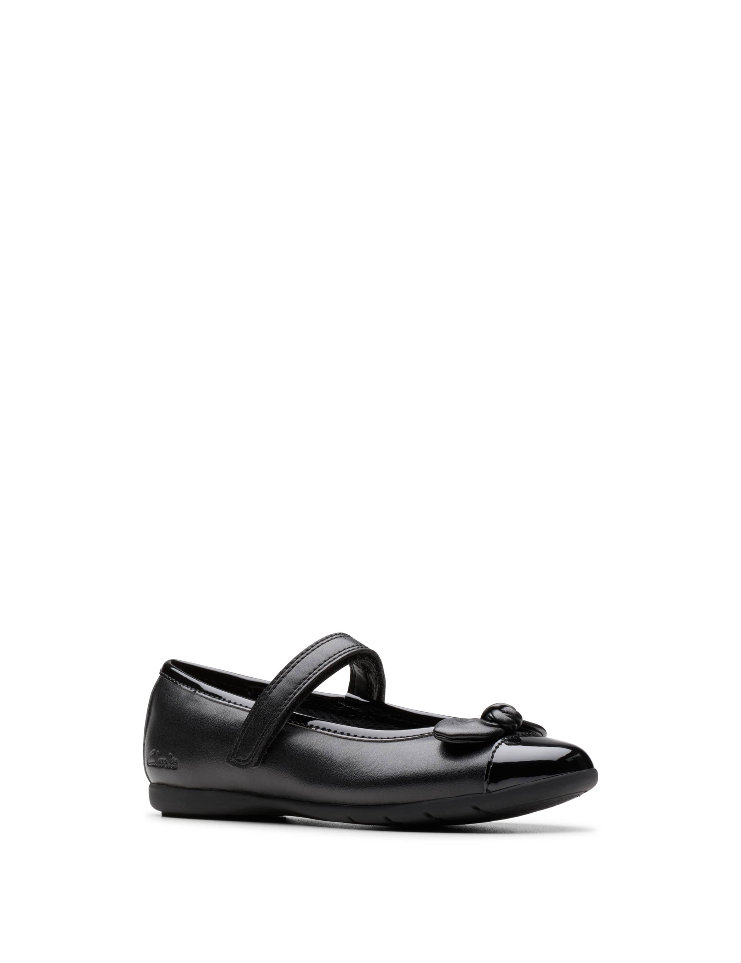 Kids' Leather Riptape School Shoes (7 Small-2½ Large) 2 of 6