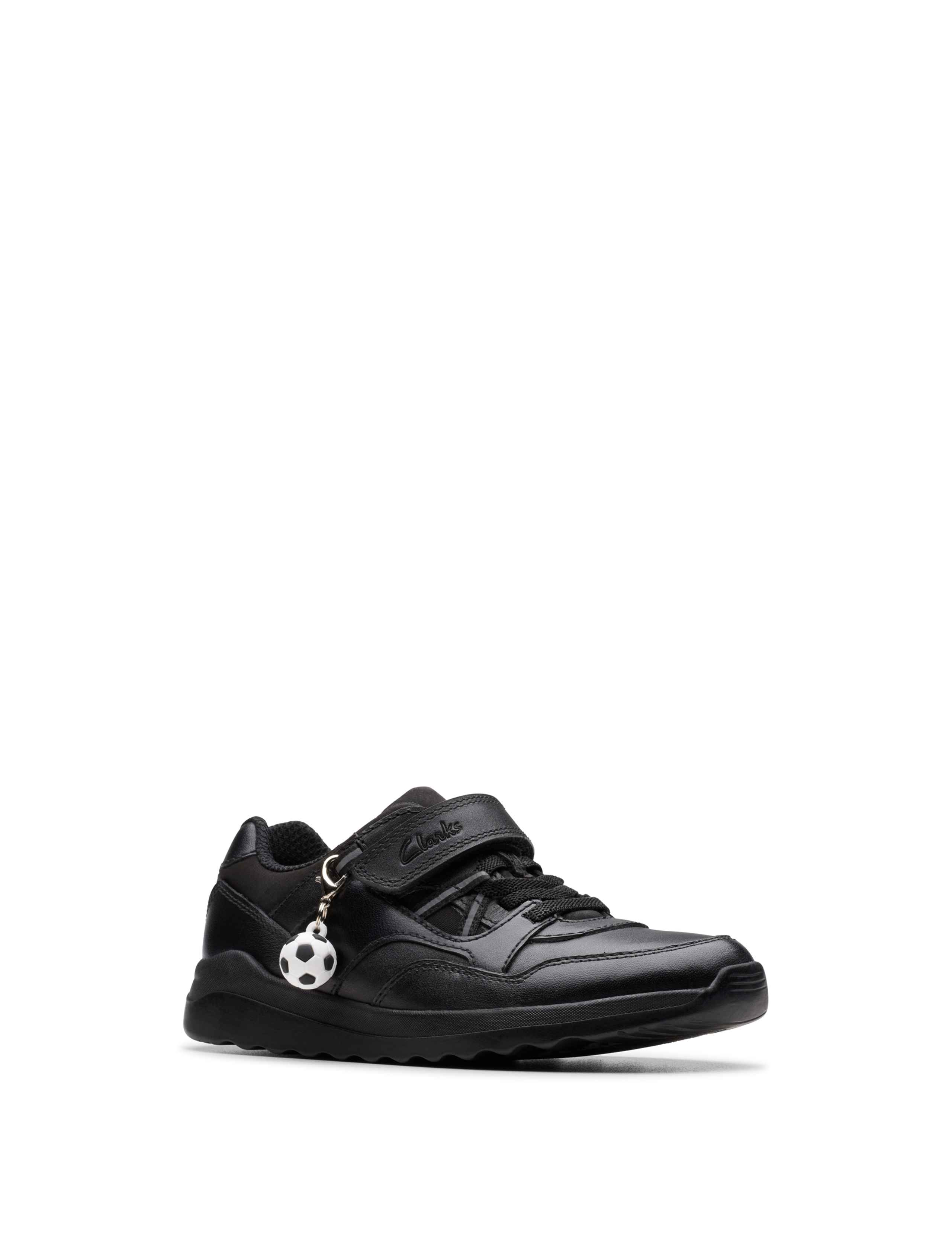 Leather Riptape School Shoes (10 Small-2½ Large) 3 of 6