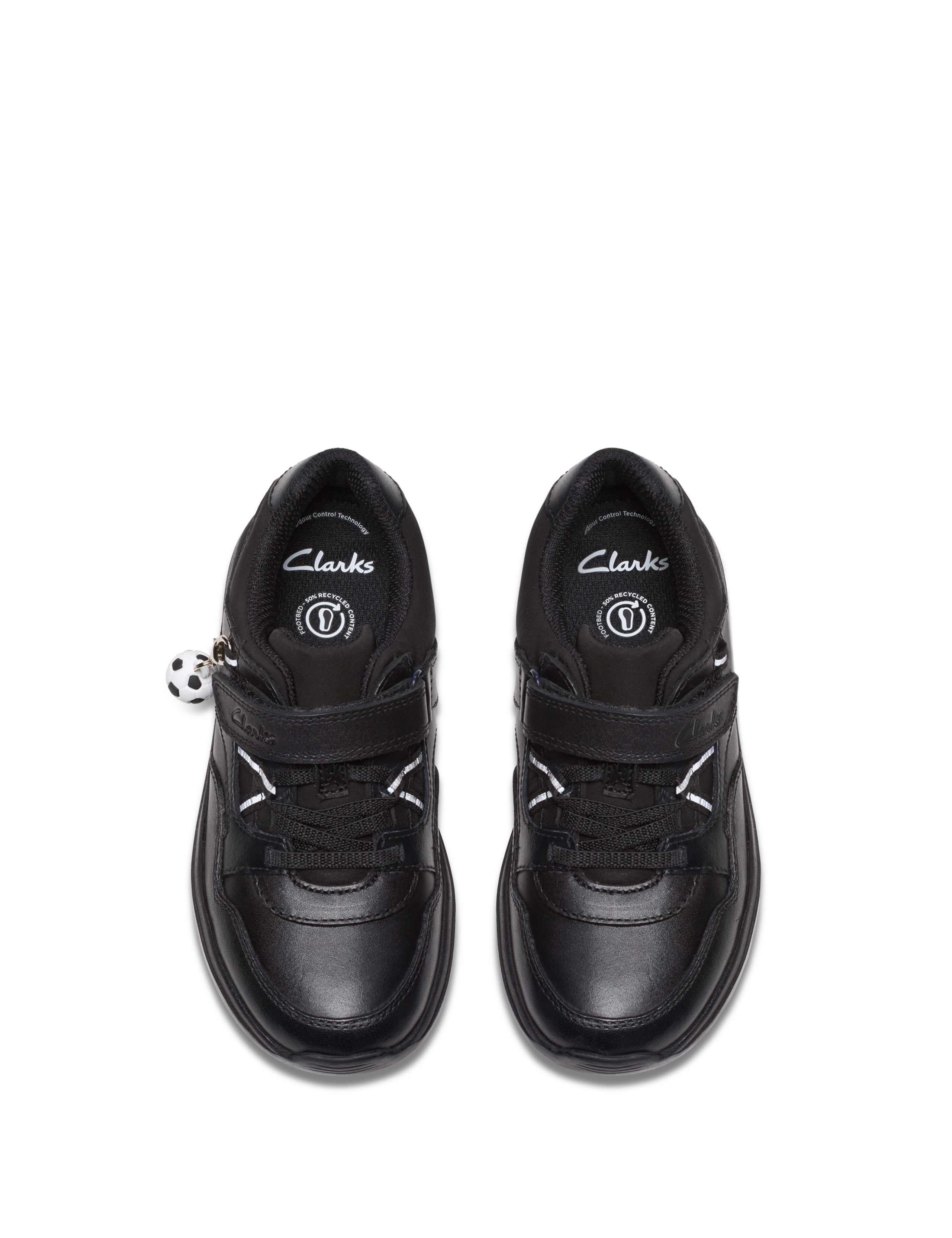 Leather Riptape School Shoes (10 Small-2½ Large) 4 of 6