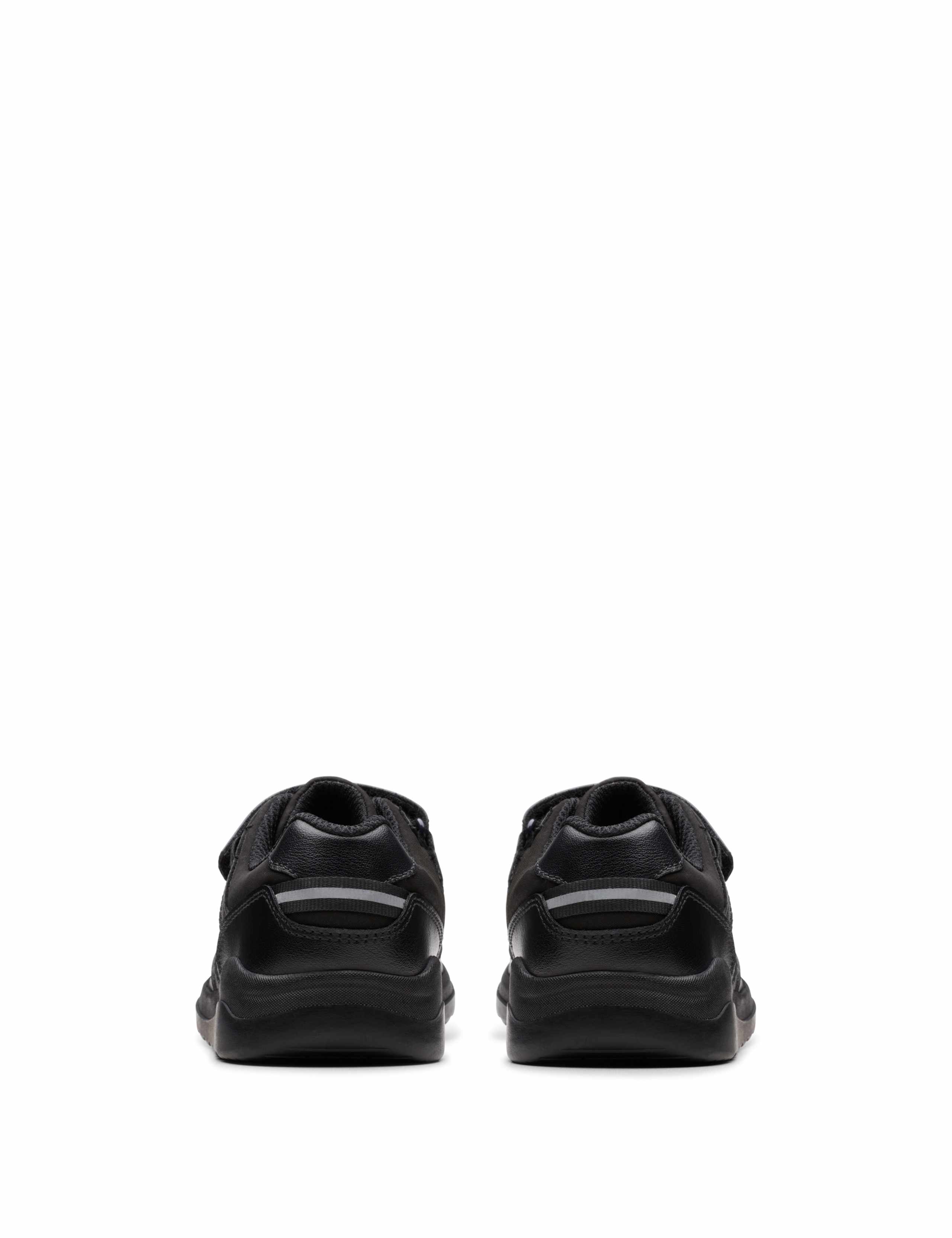 Leather Riptape School Shoes (10 Small-2½ Large) 5 of 6