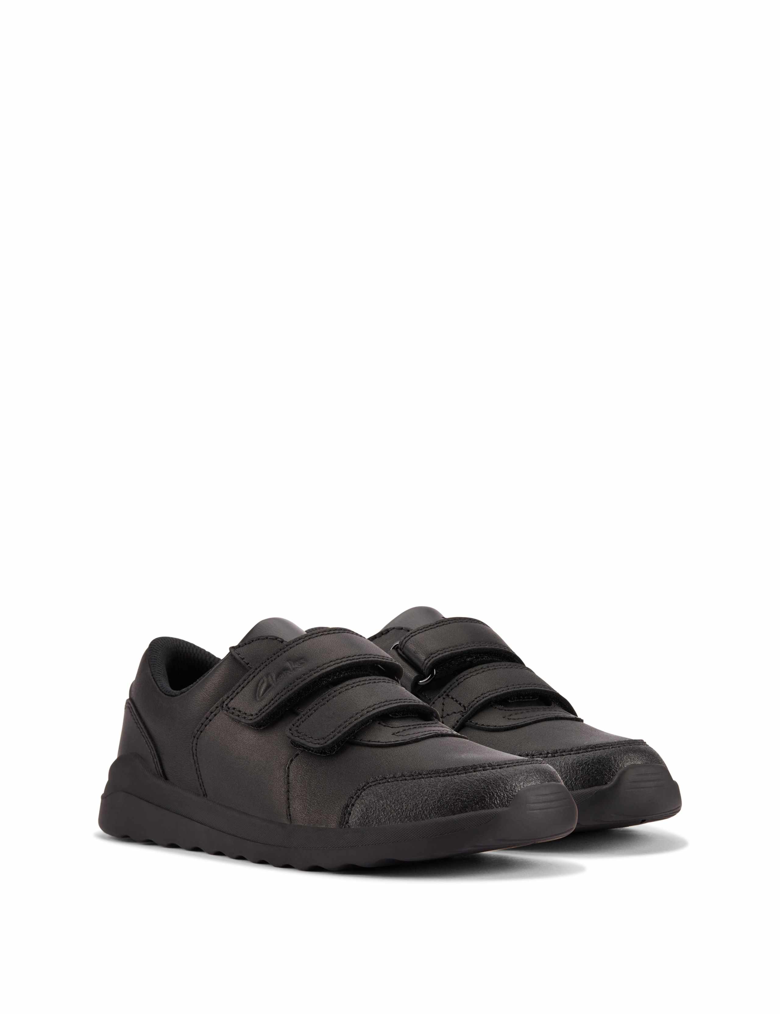 Kids' Leather Riptape School Shoes (10 Small-2½ Large) 3 of 7