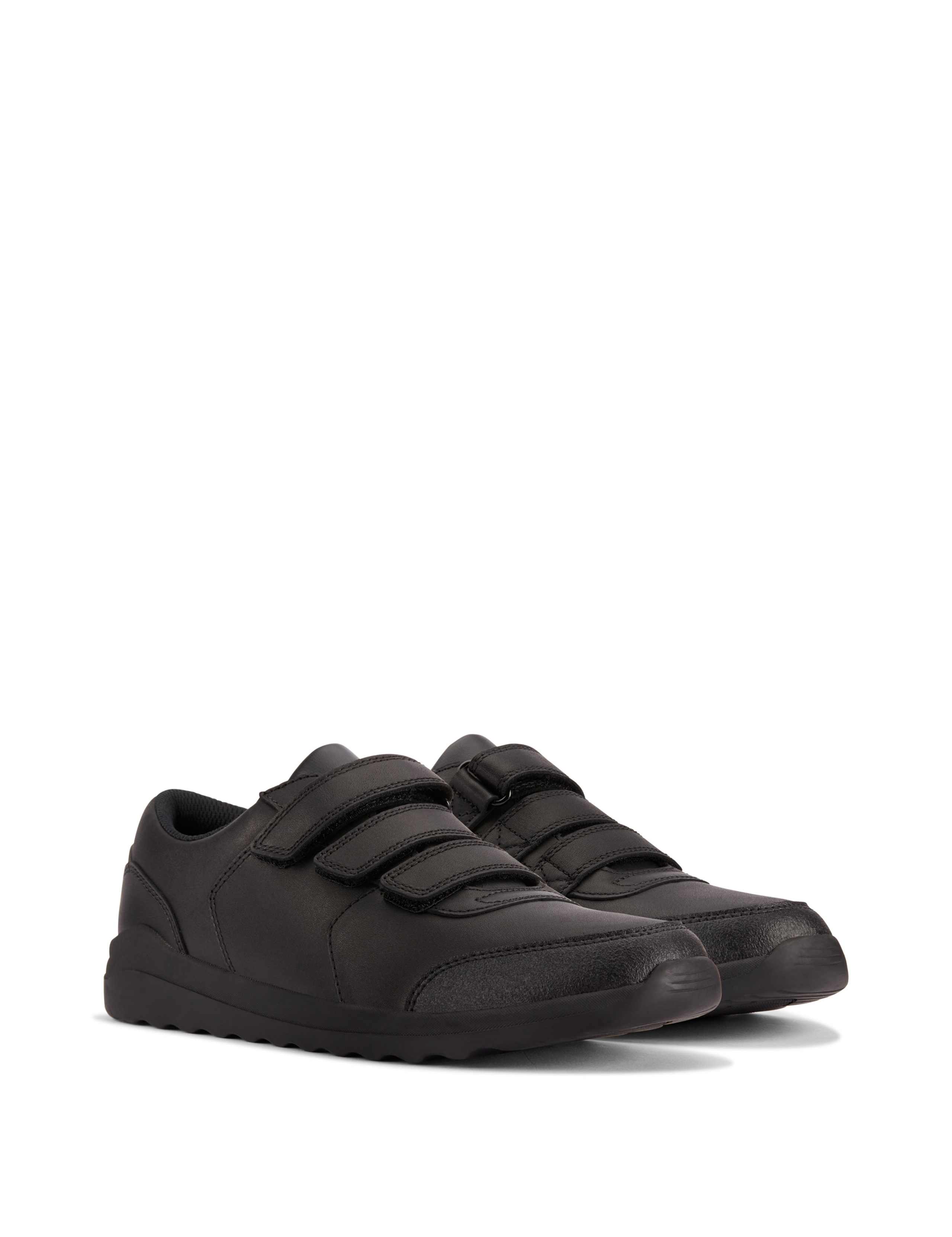 Kids' Leather Riptape School Shoes (3 Large - 8 Large) 3 of 7