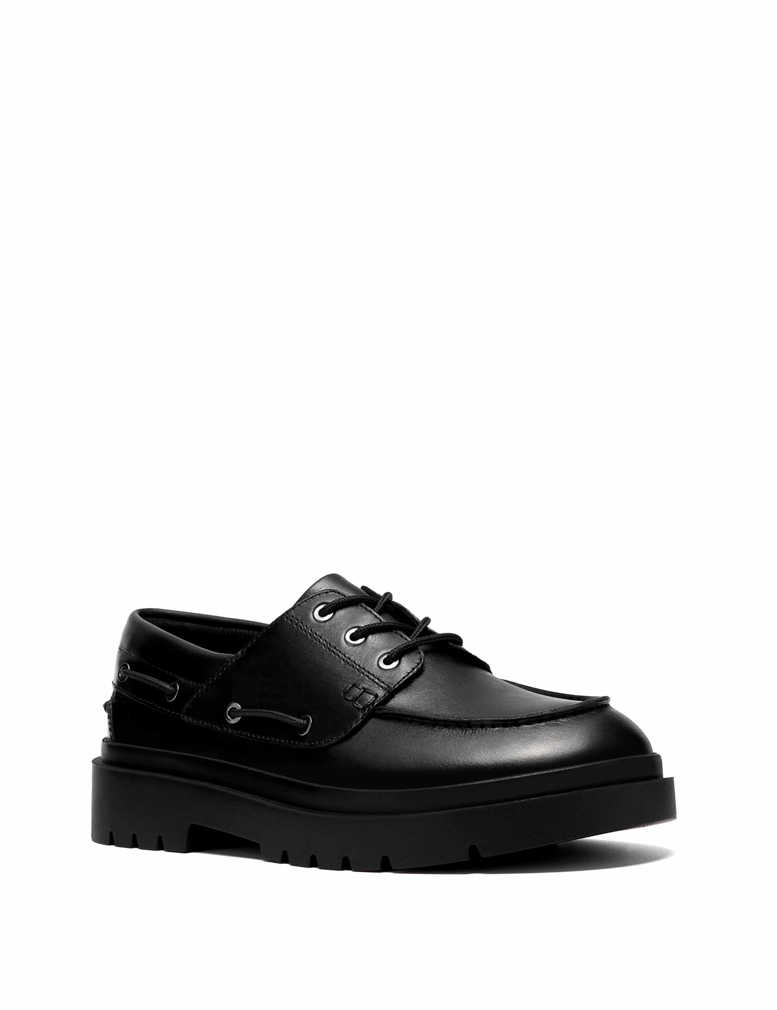 Leather Lace Up Boat Shoes (3-6 Large) 2 of 6