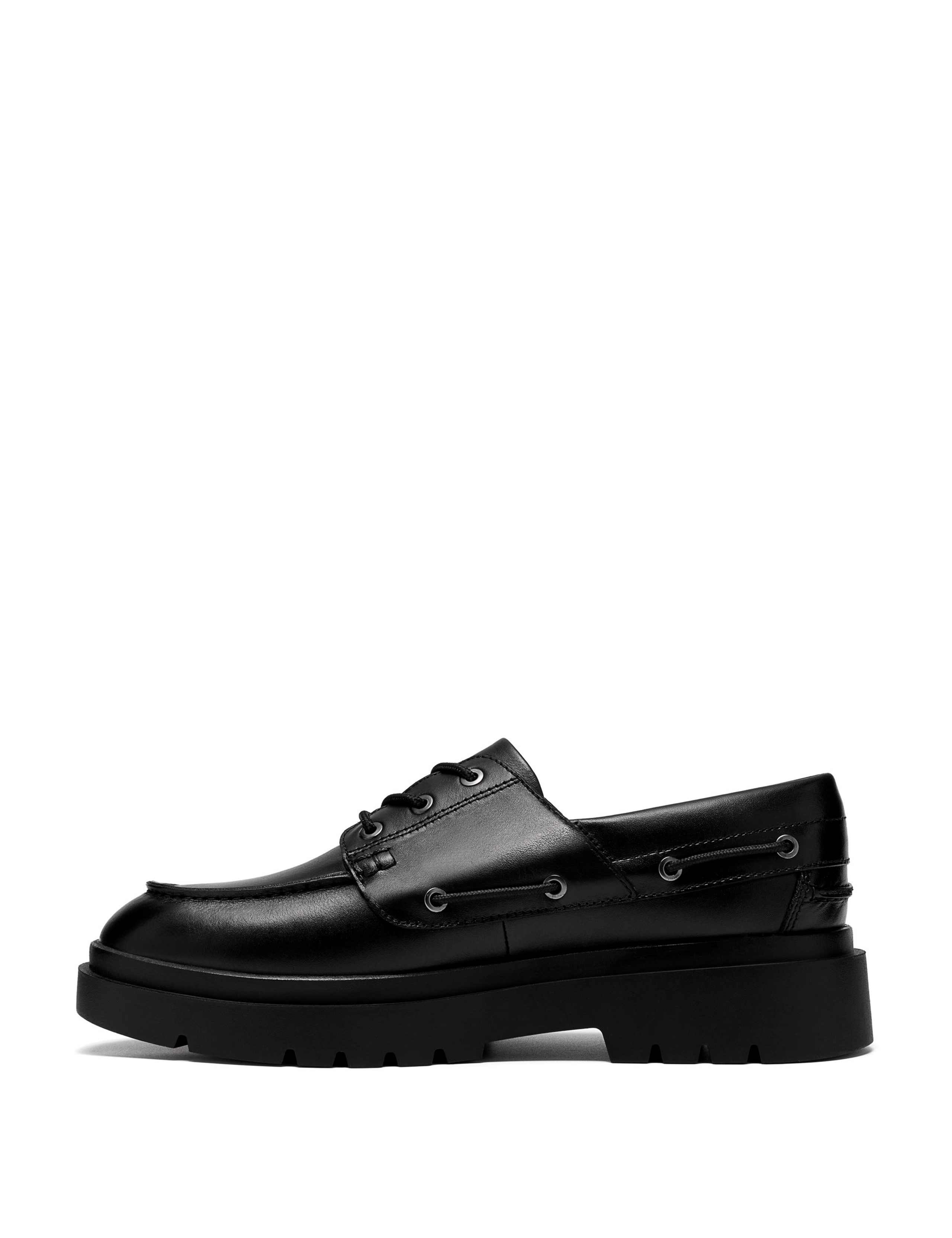 Leather Lace Up Boat Shoes (3-6 Large) 4 of 6