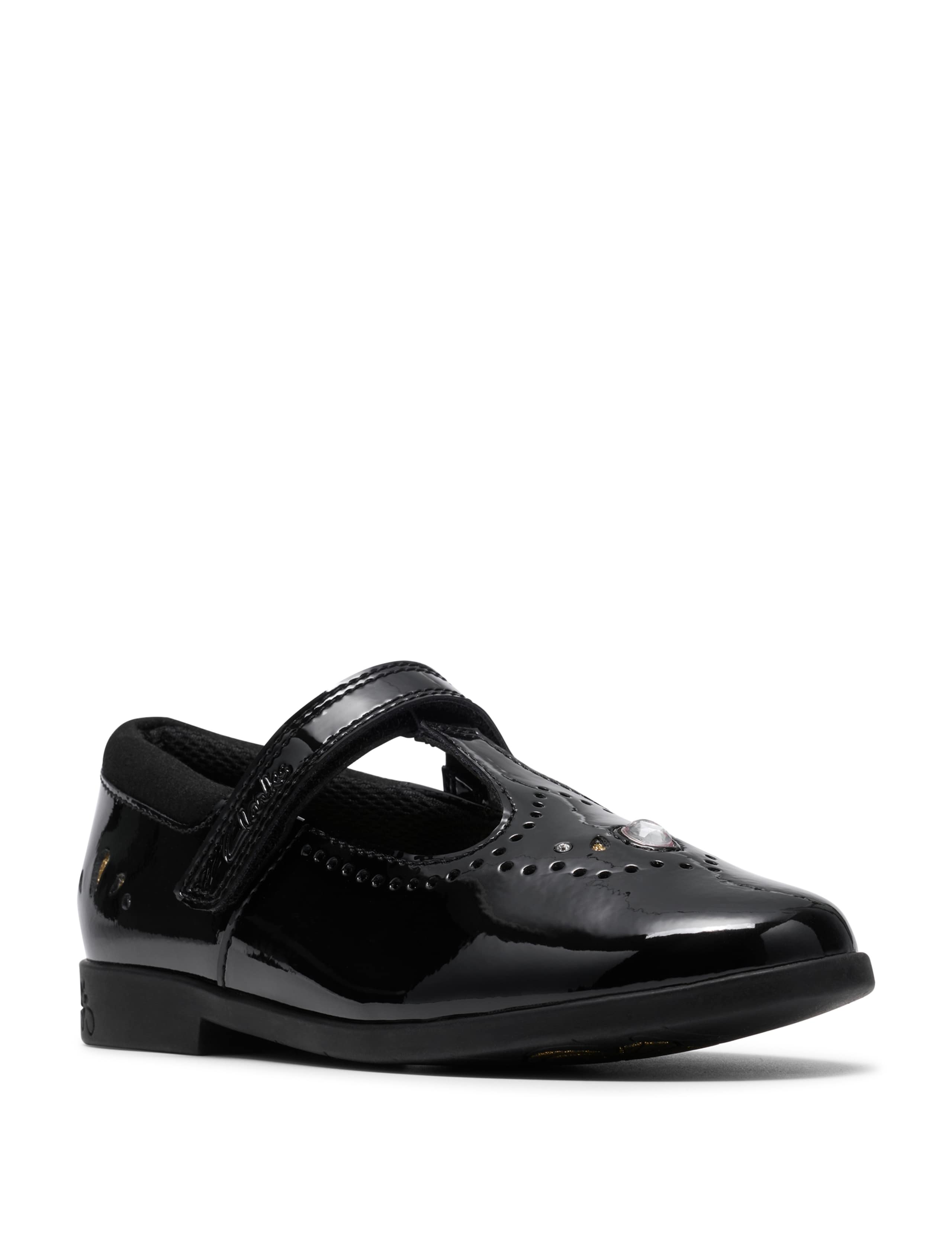 Patent Leather T Bar Shoes (7 Small-2½ Large) 2 of 6