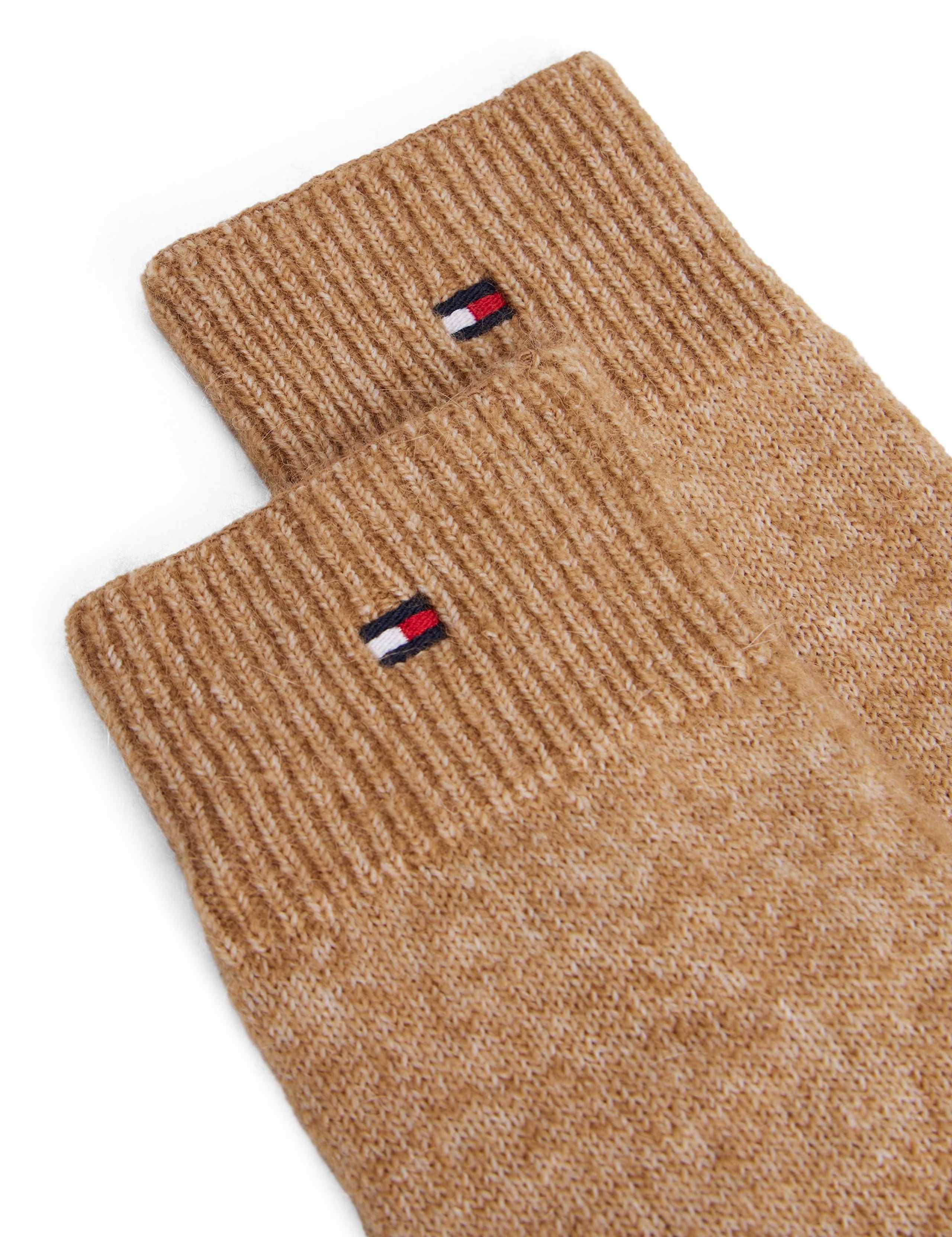 Fluffy Knitted Flag Logo Gloves with Wool 3 of 3