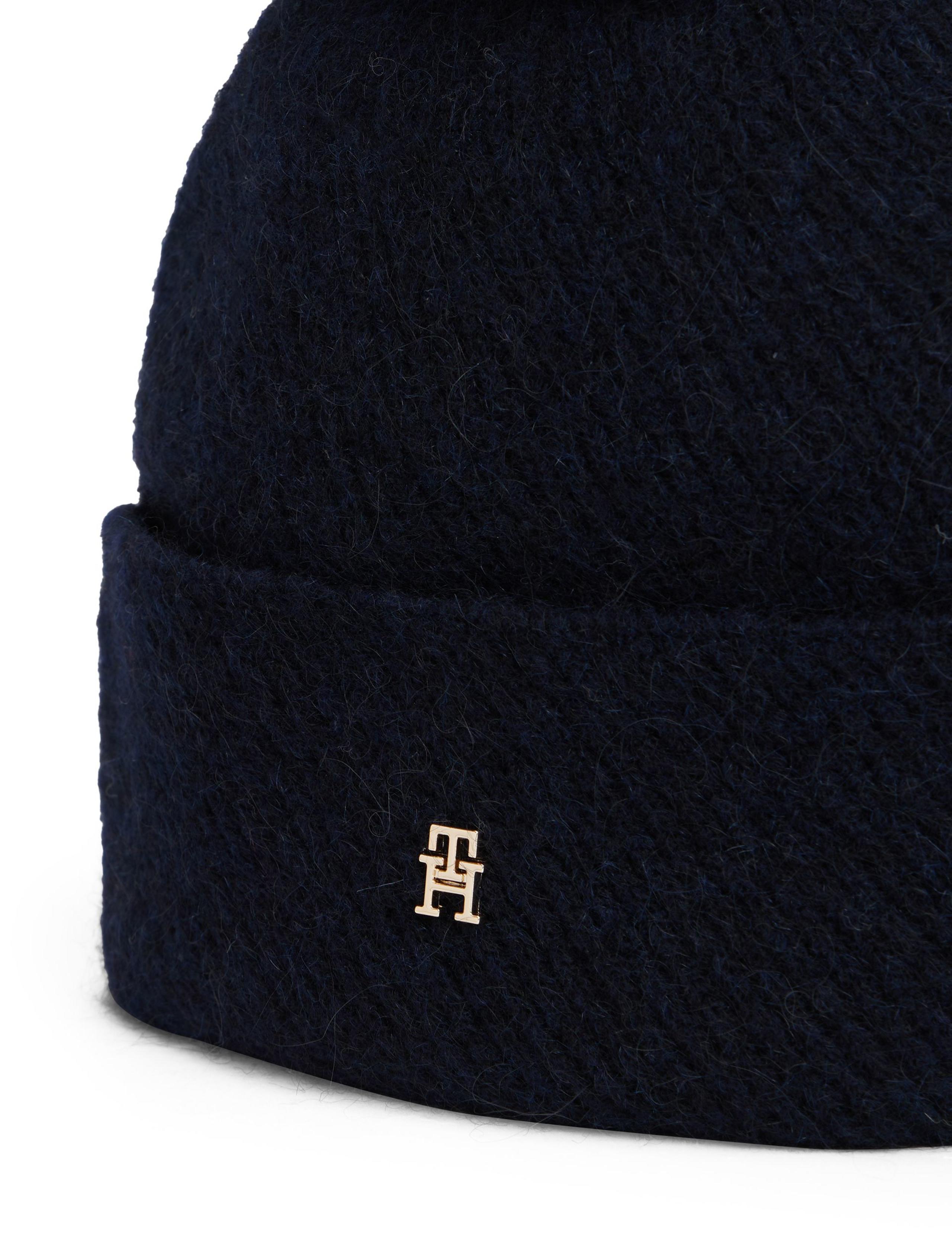 Sparkle Faux Fur Pom Beanie Hat with Wool 4 of 4