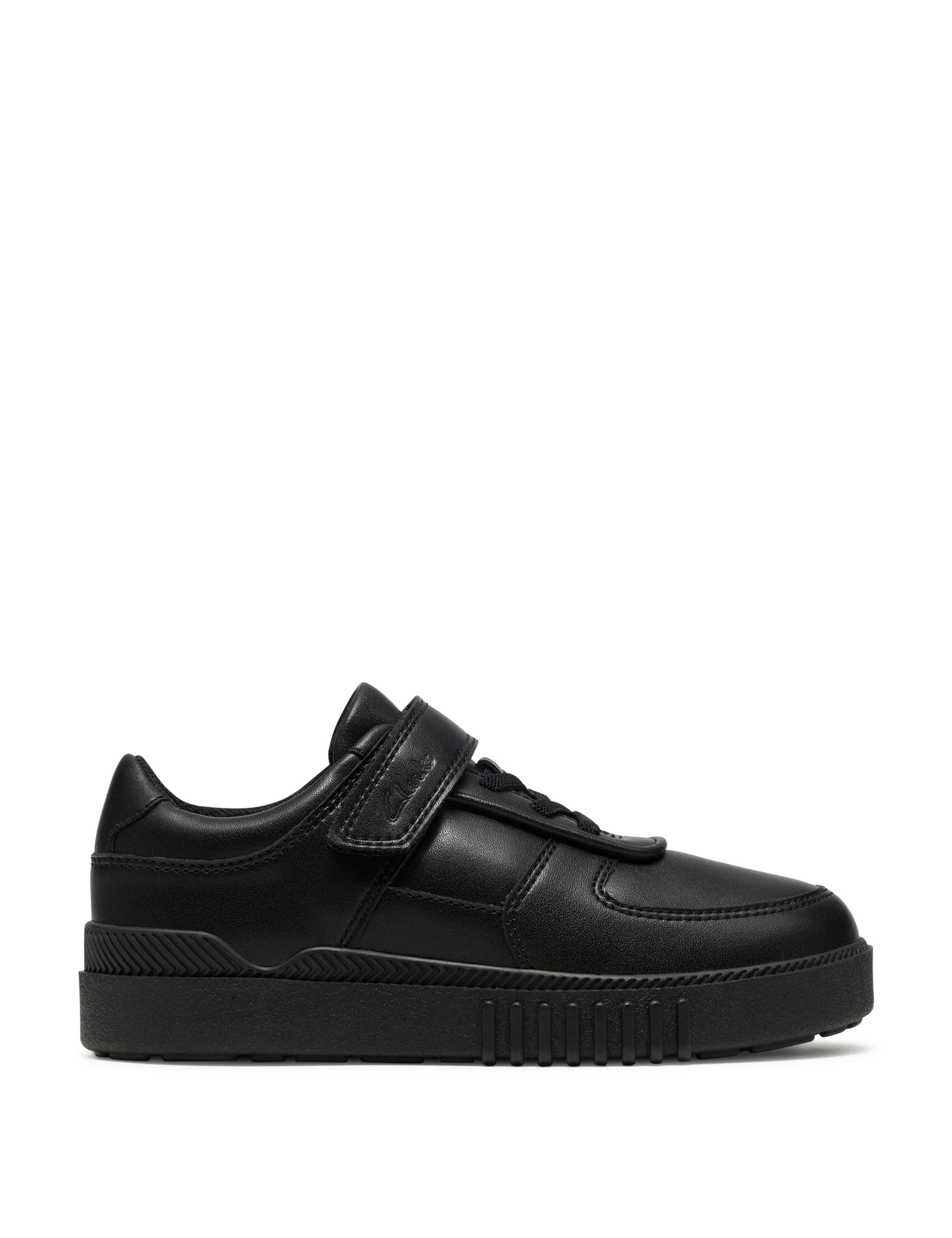 Kids' Leather Riptape School Shoes (13½ Small - 2½ Large) 1 of 6