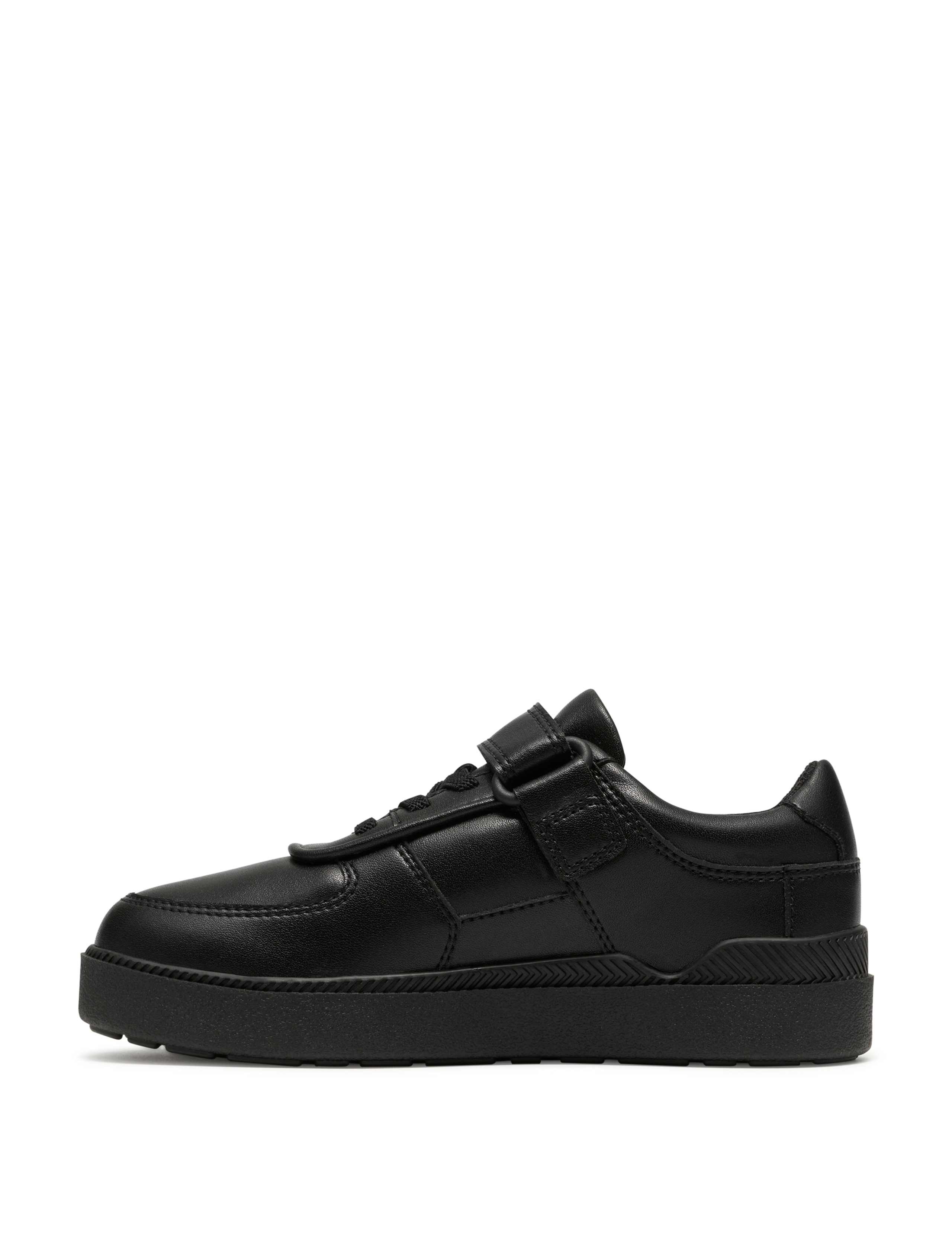 Kids' Leather Riptape School Shoes (13½ Small - 2½ Large) 4 of 6
