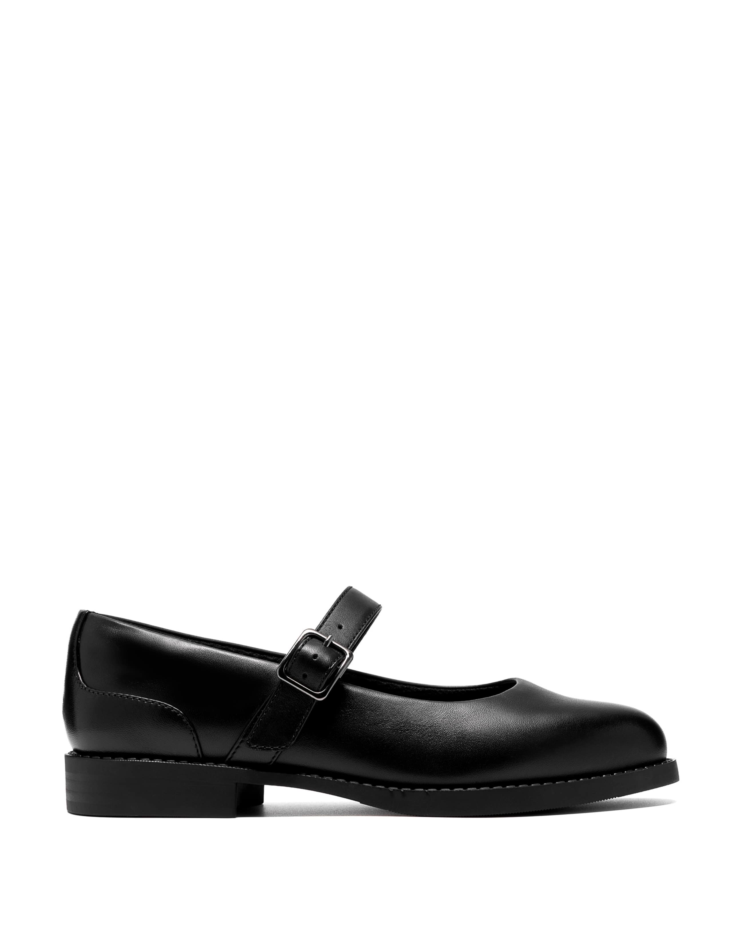 Leather Buckle School Shoes (3-7 Large) 1 of 6