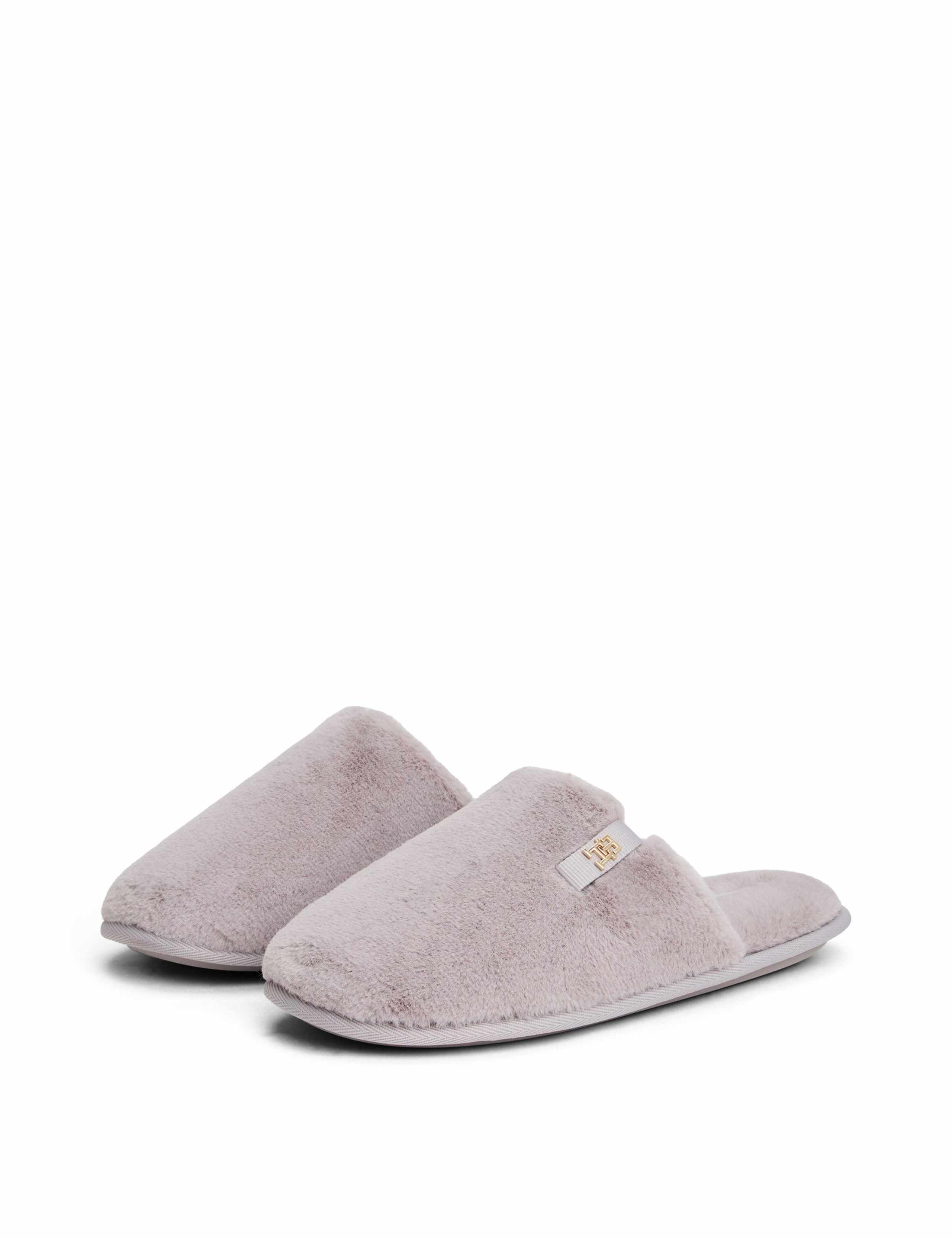 Faux Fur Mule Slippers 2 of 5