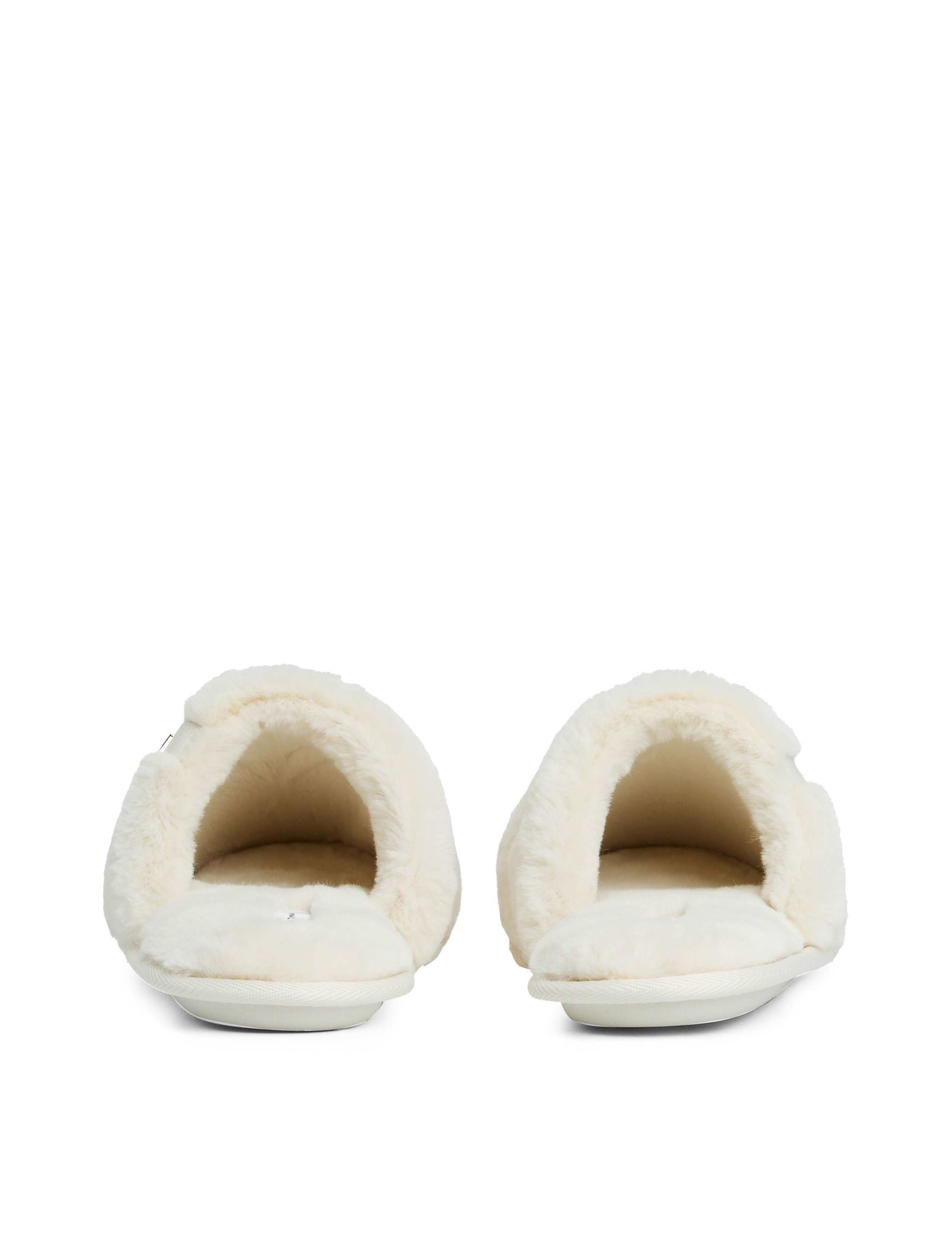 Faux Fur Mule Slippers 4 of 5