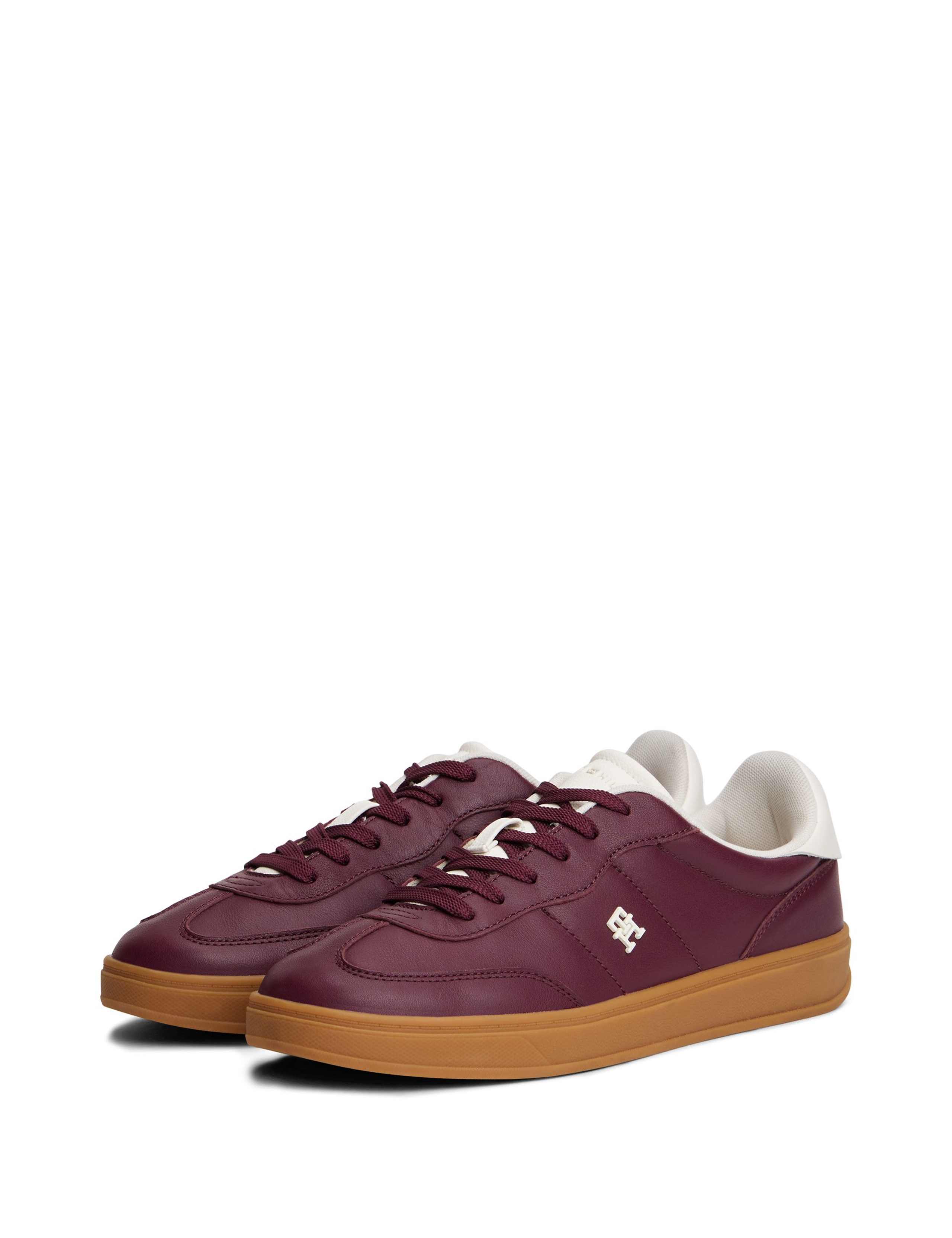 Heritage Shiny Leather Lace Up Trainers 2 of 6