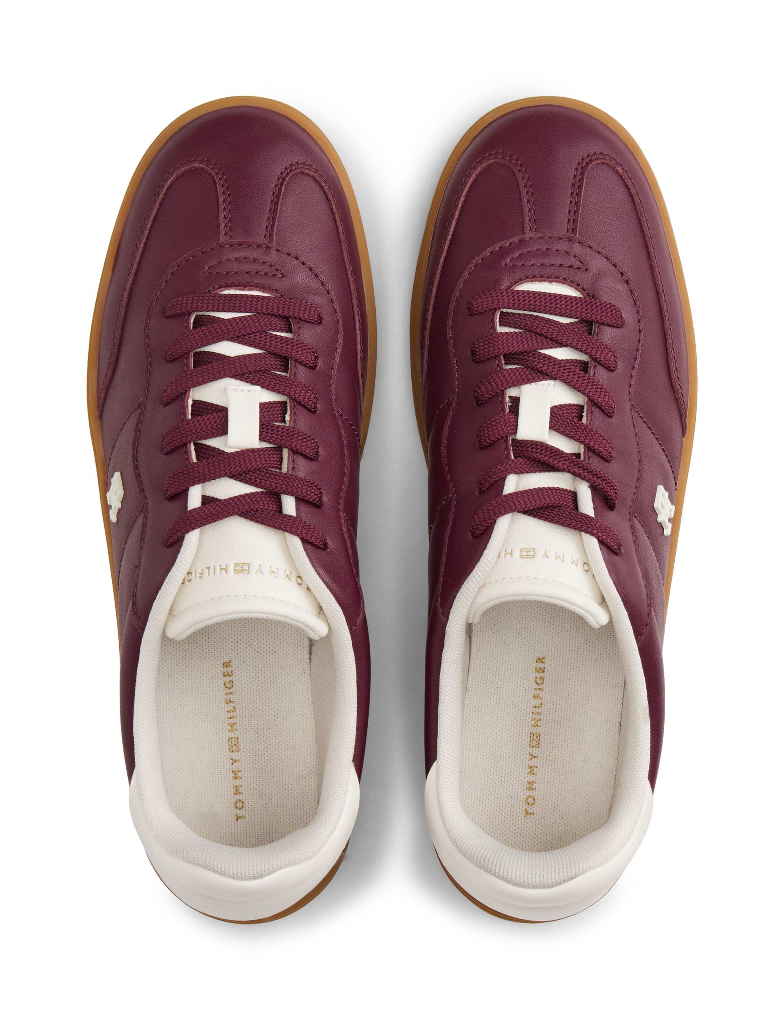 Heritage Shiny Leather Lace Up Trainers 3 of 6