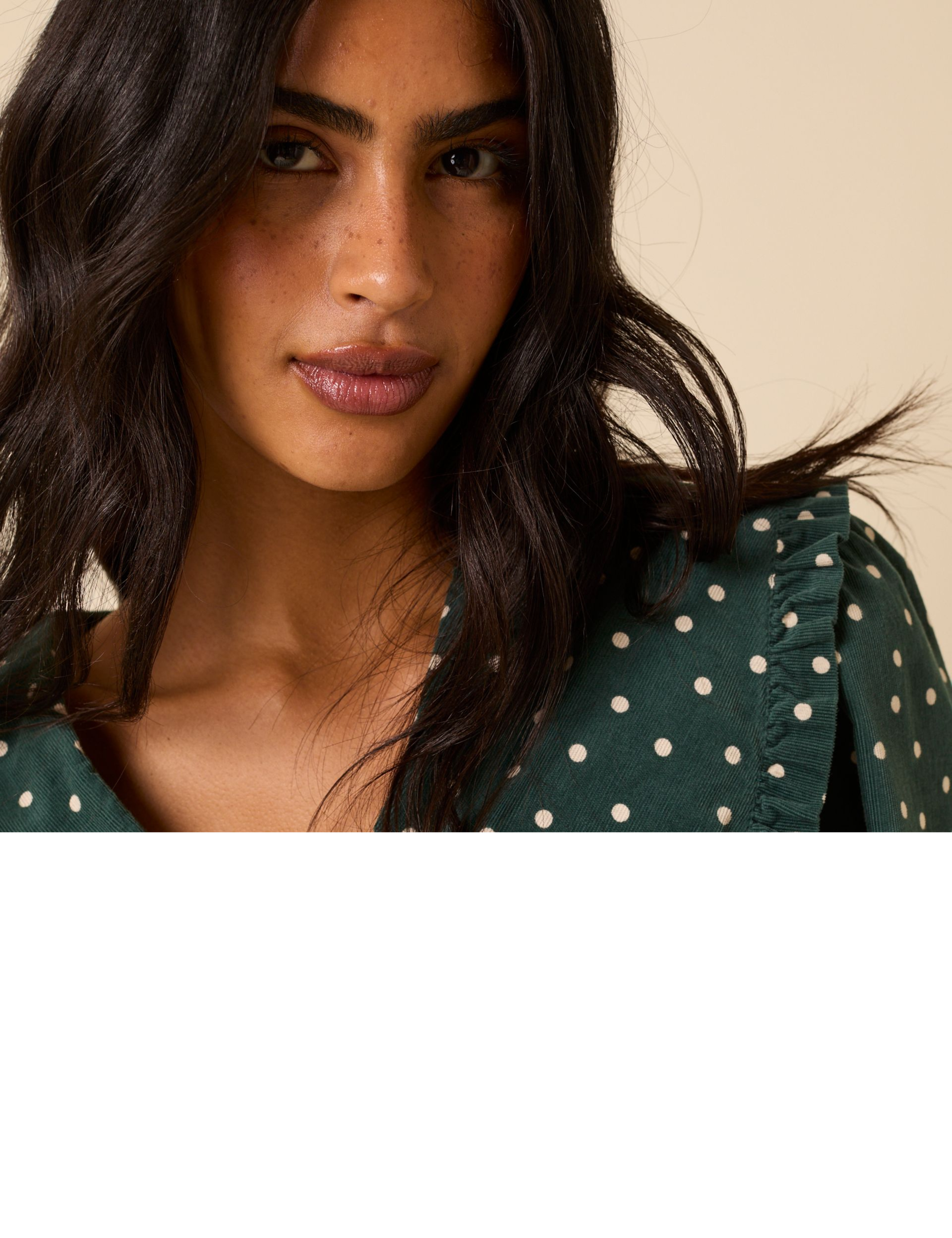 Pure Cotton Cord Embroidered Collared Blouse 5 of 5