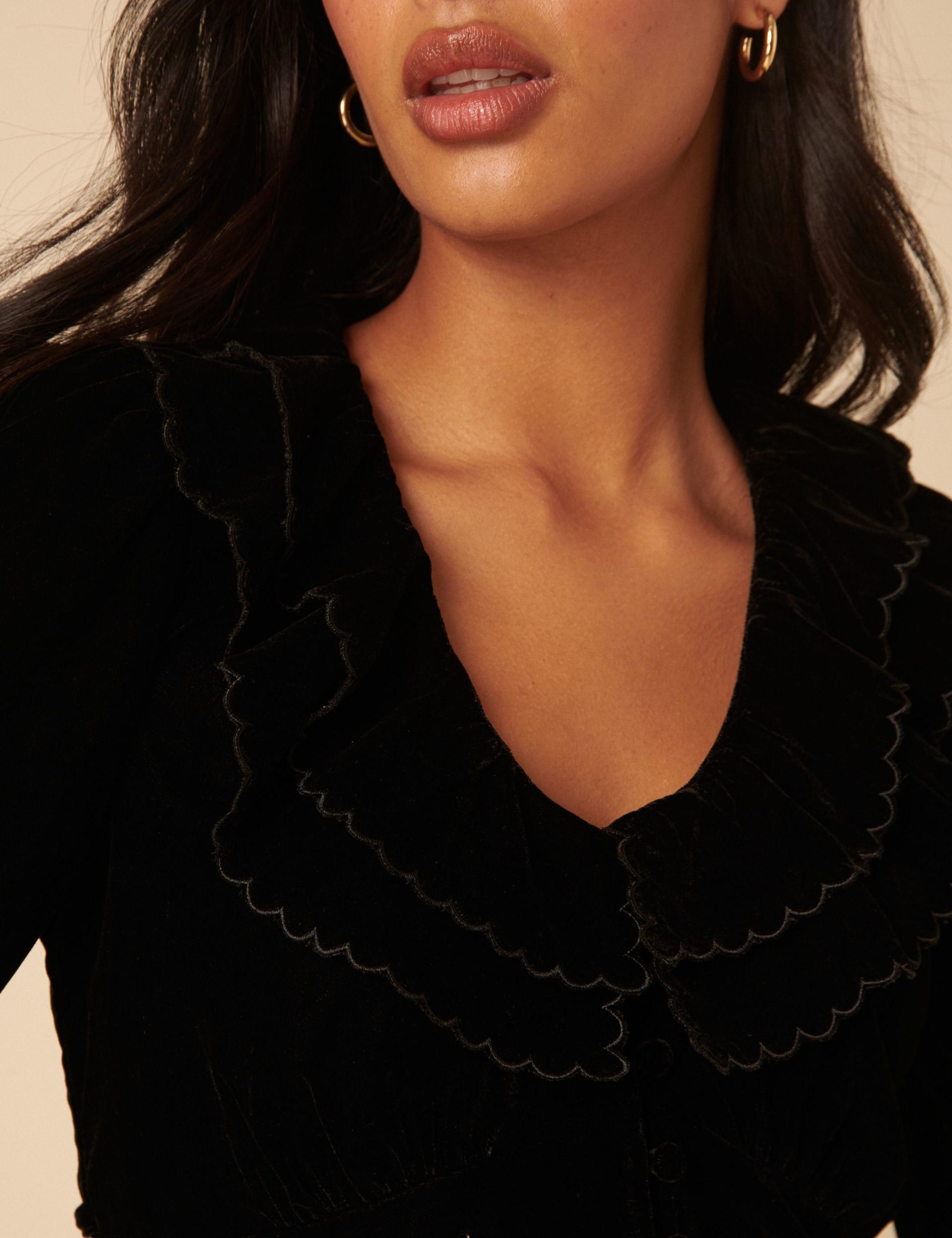 Velvet Collared Blouse 2 of 5