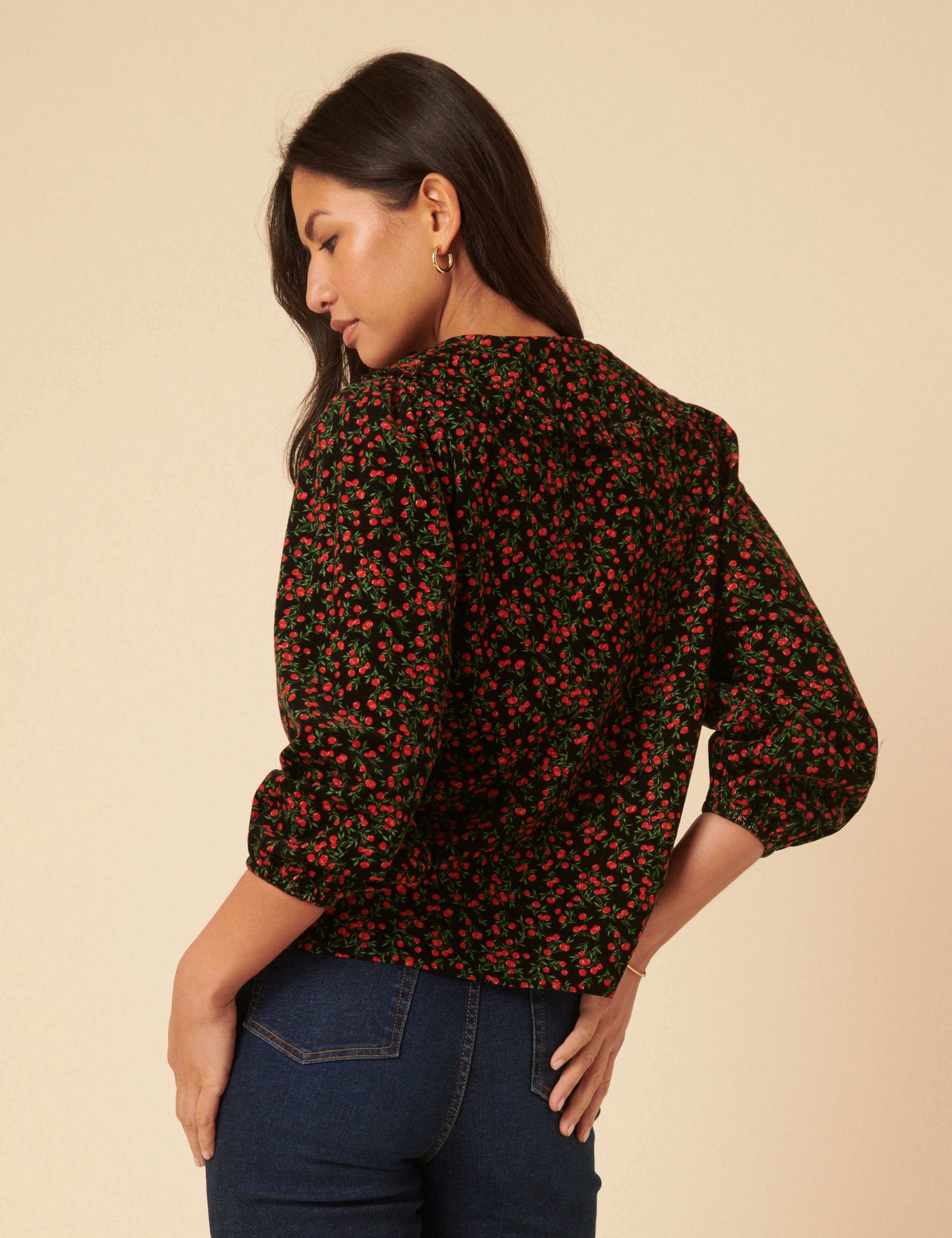Pure Cotton Floral Blouse 3 of 5