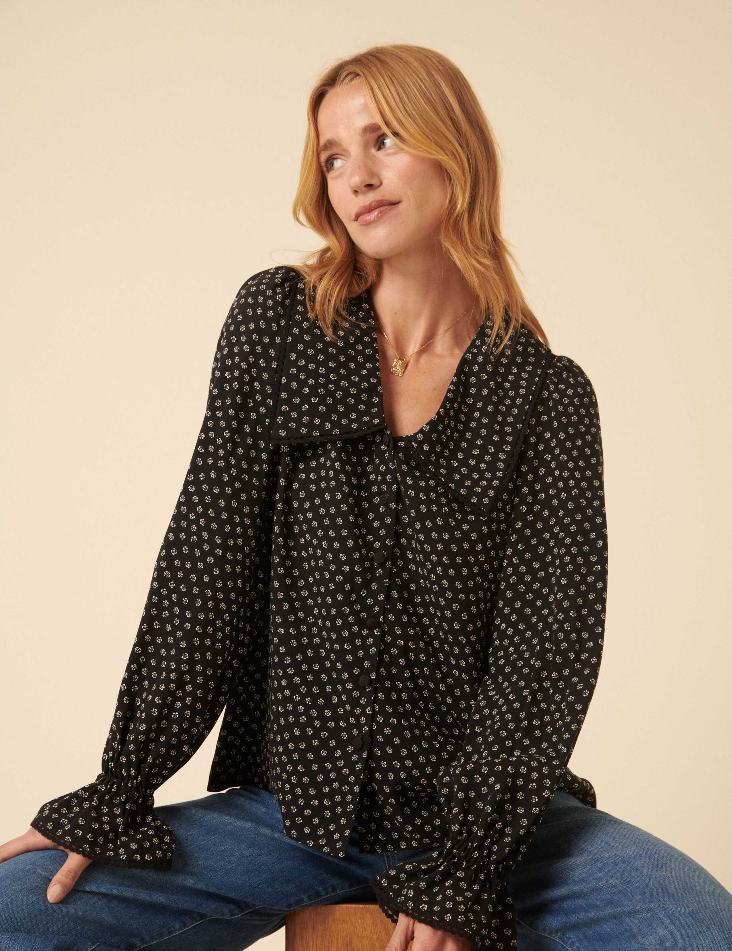 Floral Collared Blouse 5 of 5