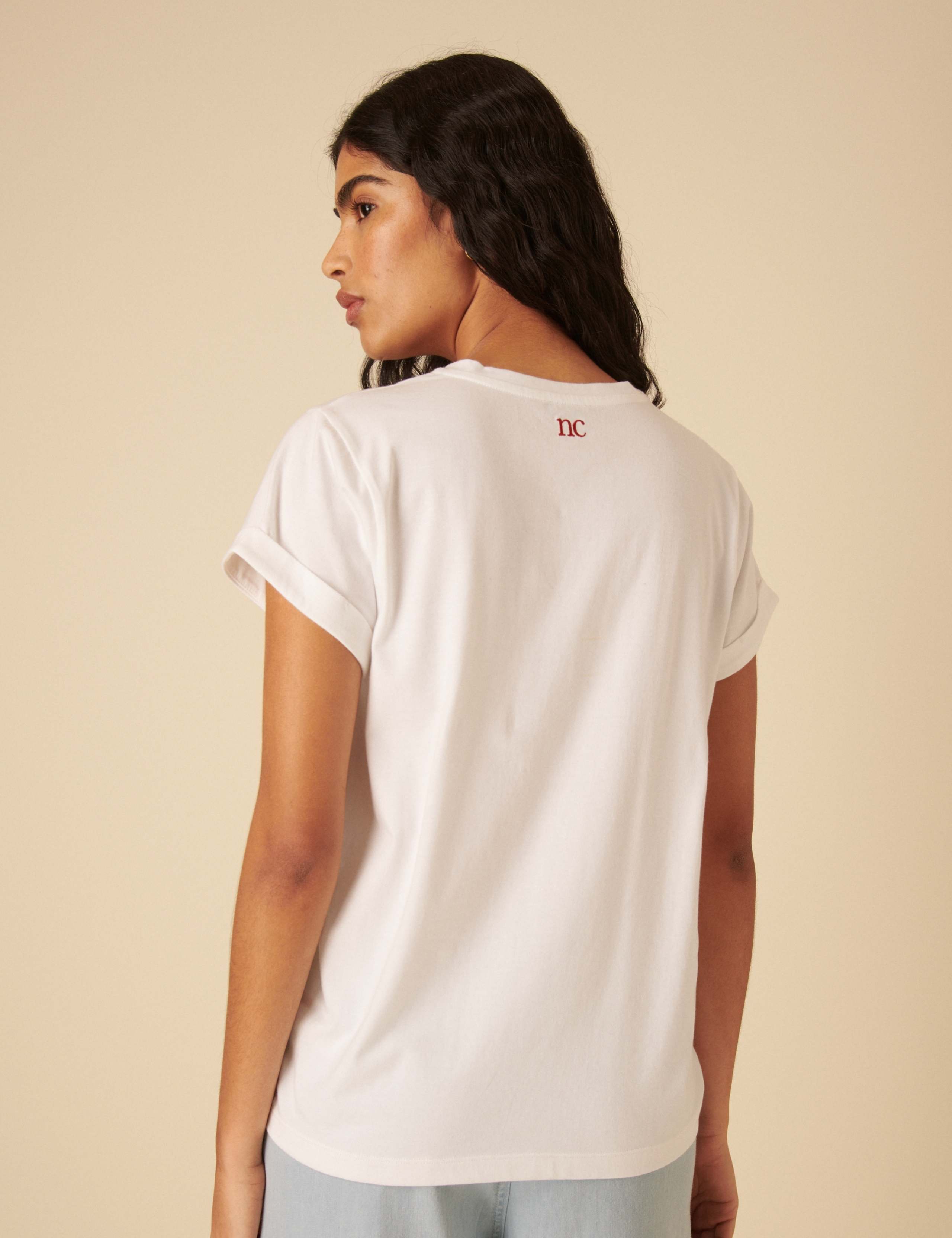 Pure Cotton Embroidered Pocket T-Shirt 2 of 5