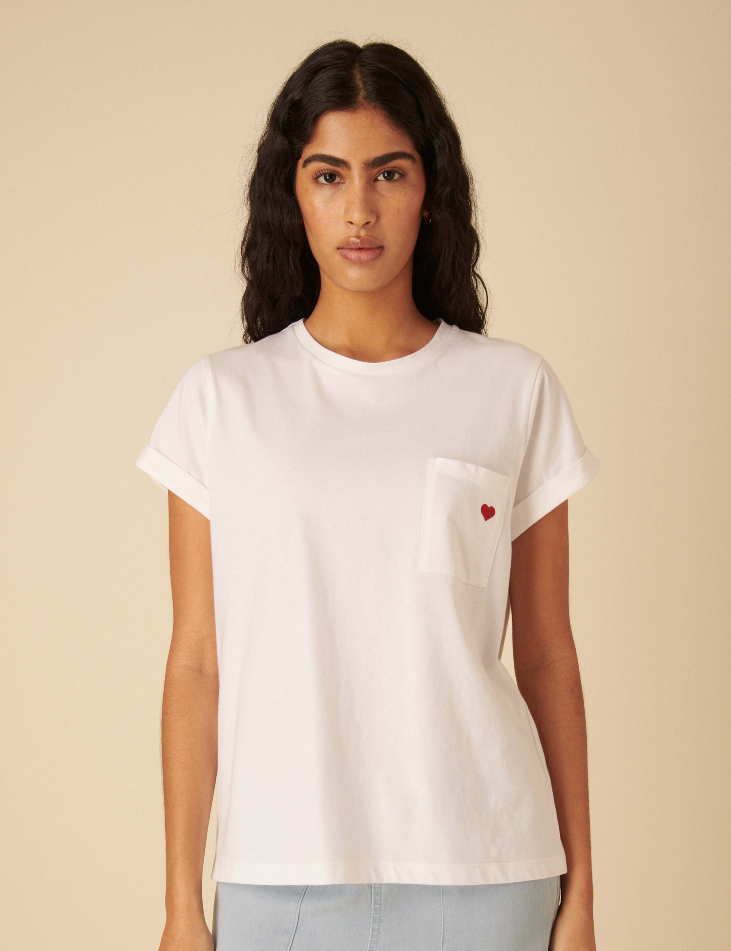 Pure Cotton Embroidered Pocket T-Shirt 3 of 5