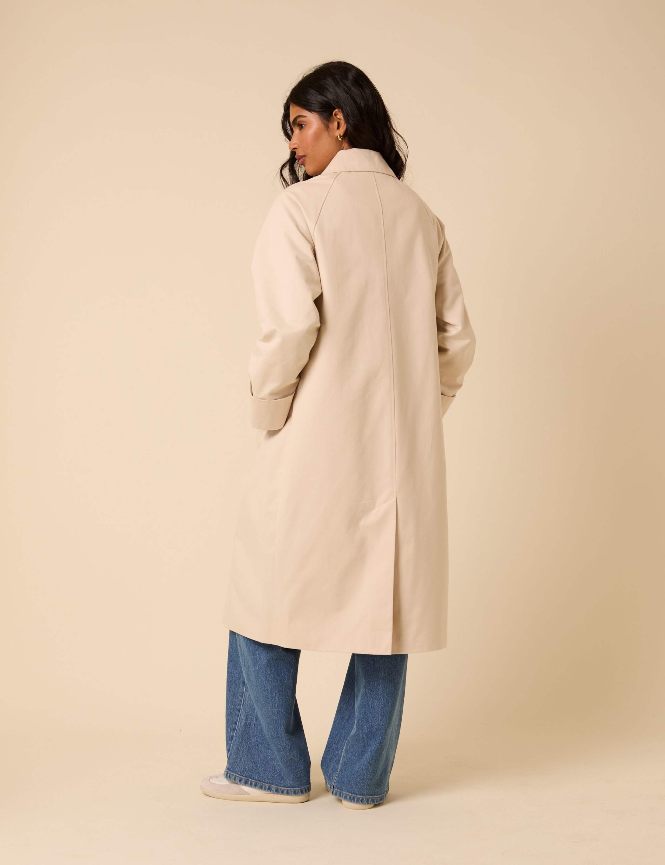 Pure Cotton Button Detail Car Coat 2 of 5