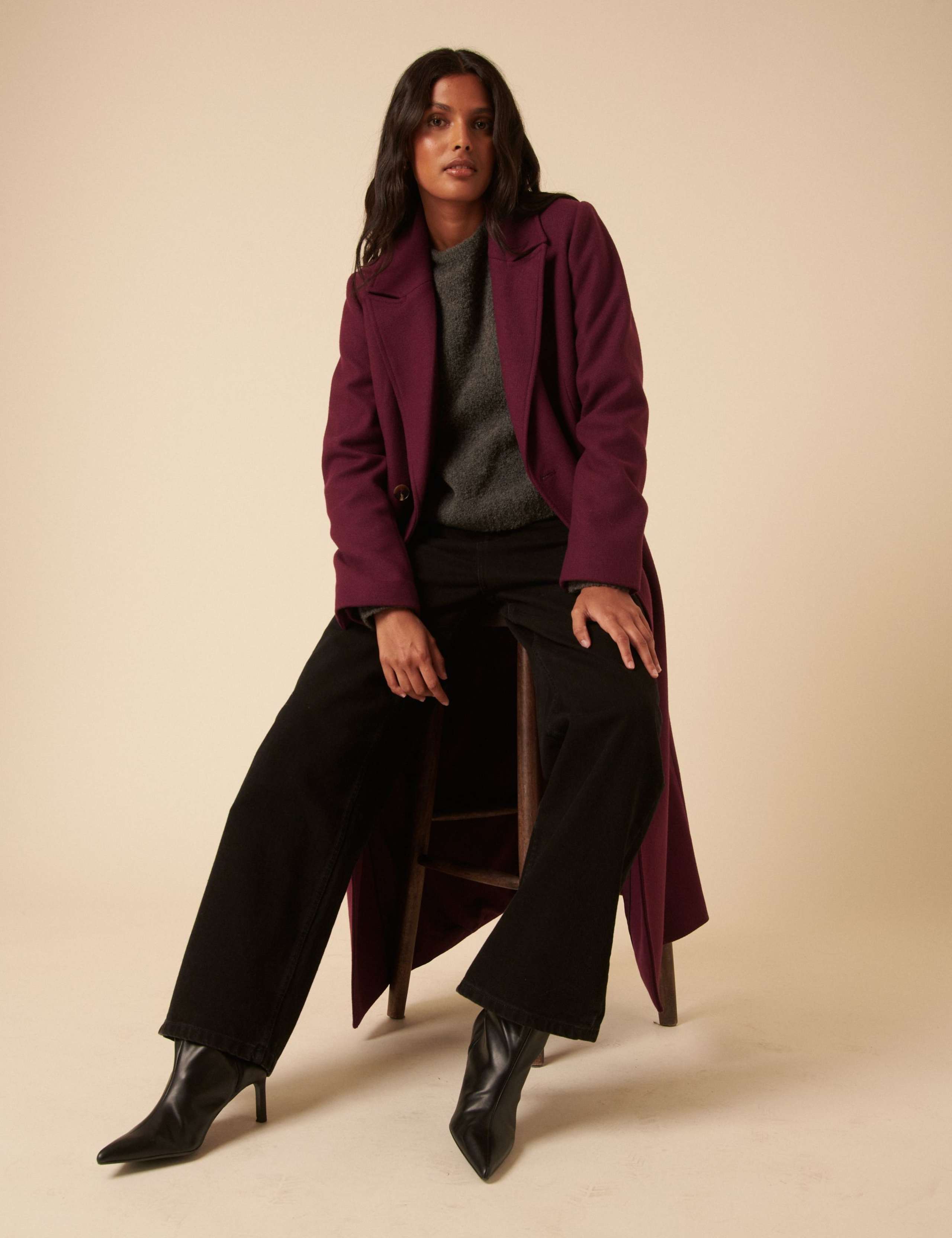 Double Breasted Longline Tailored  Coat 3 of 5