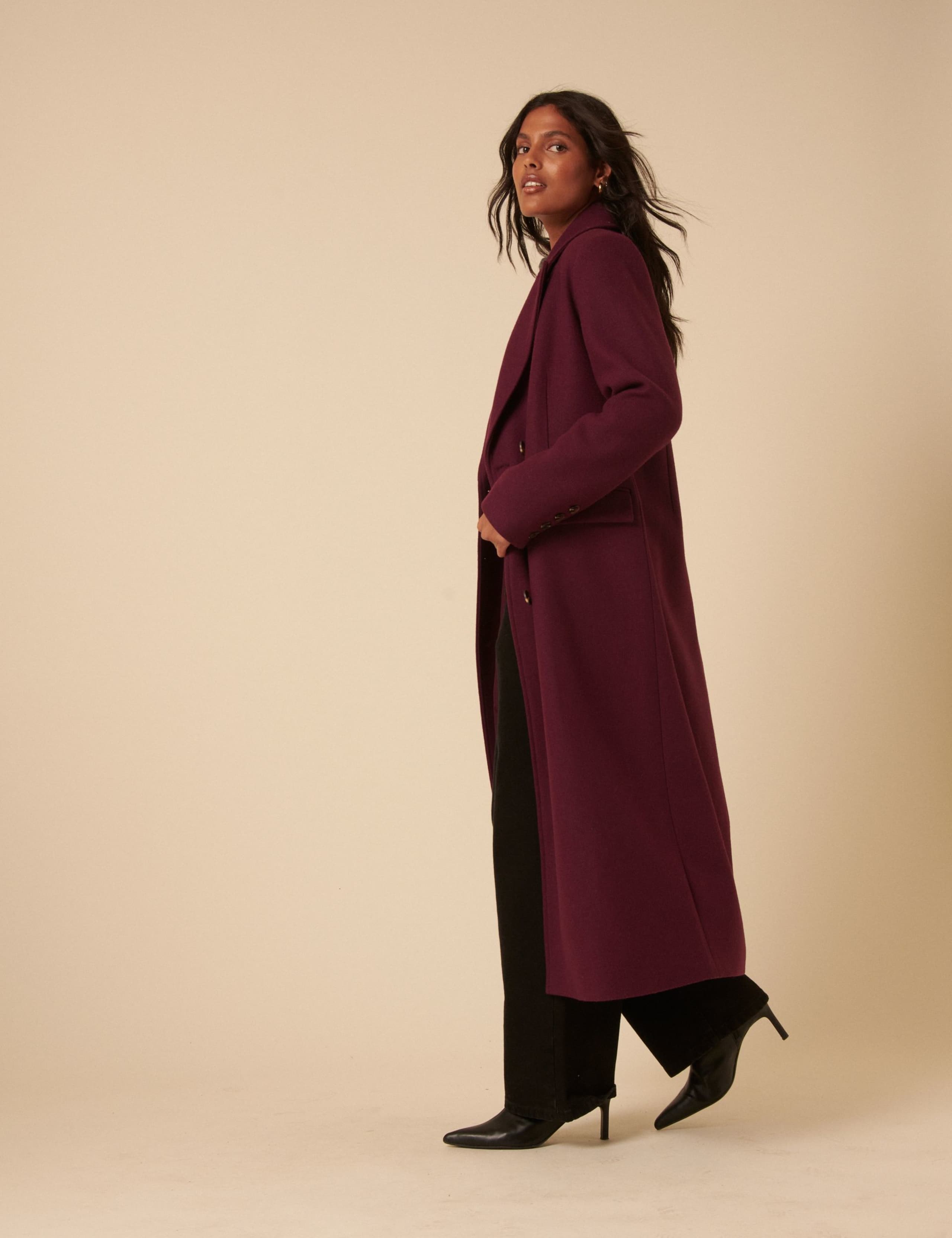 Double Breasted Longline Tailored  Coat 5 of 5