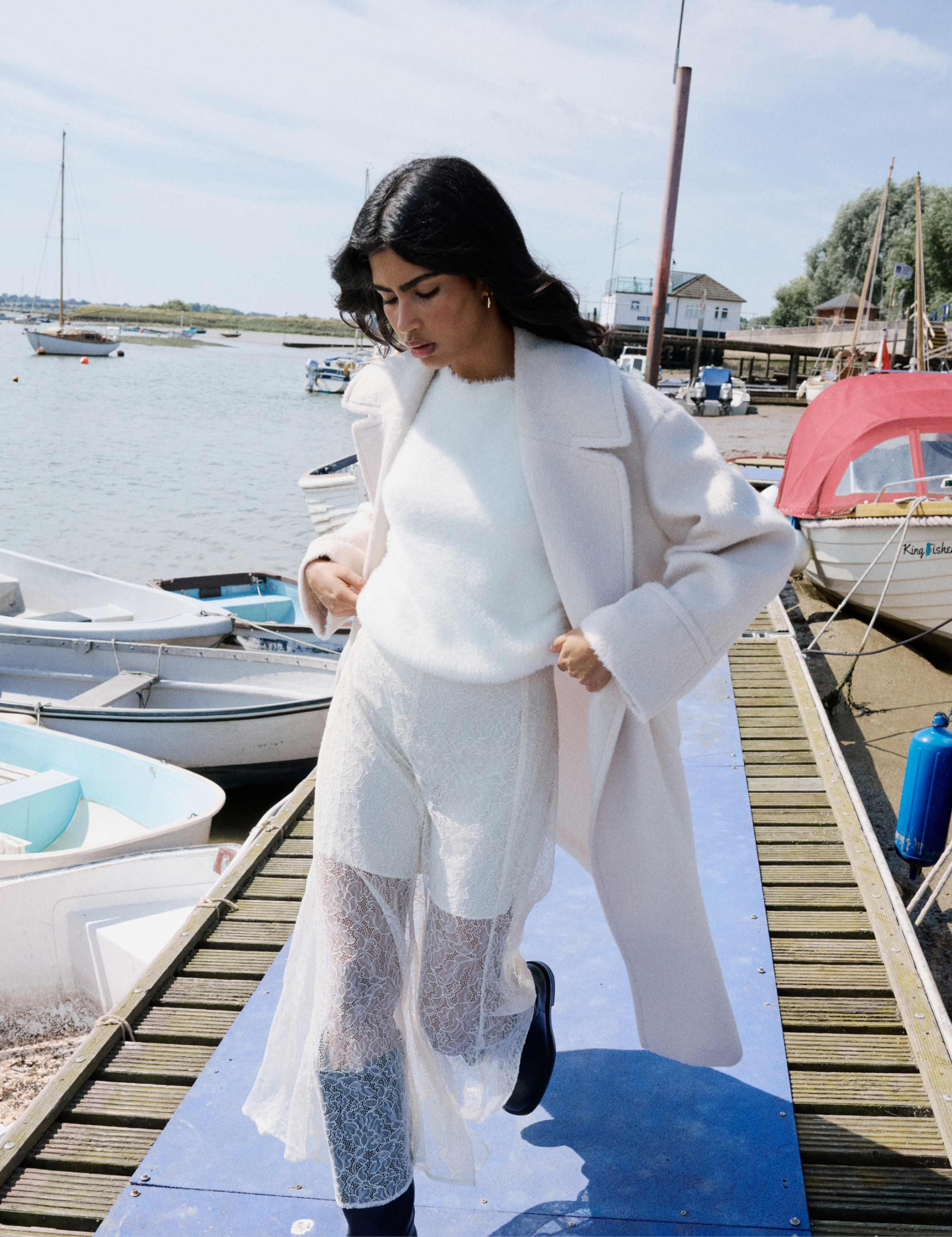 Brushed Relaxed Longline Coat 6 of 6